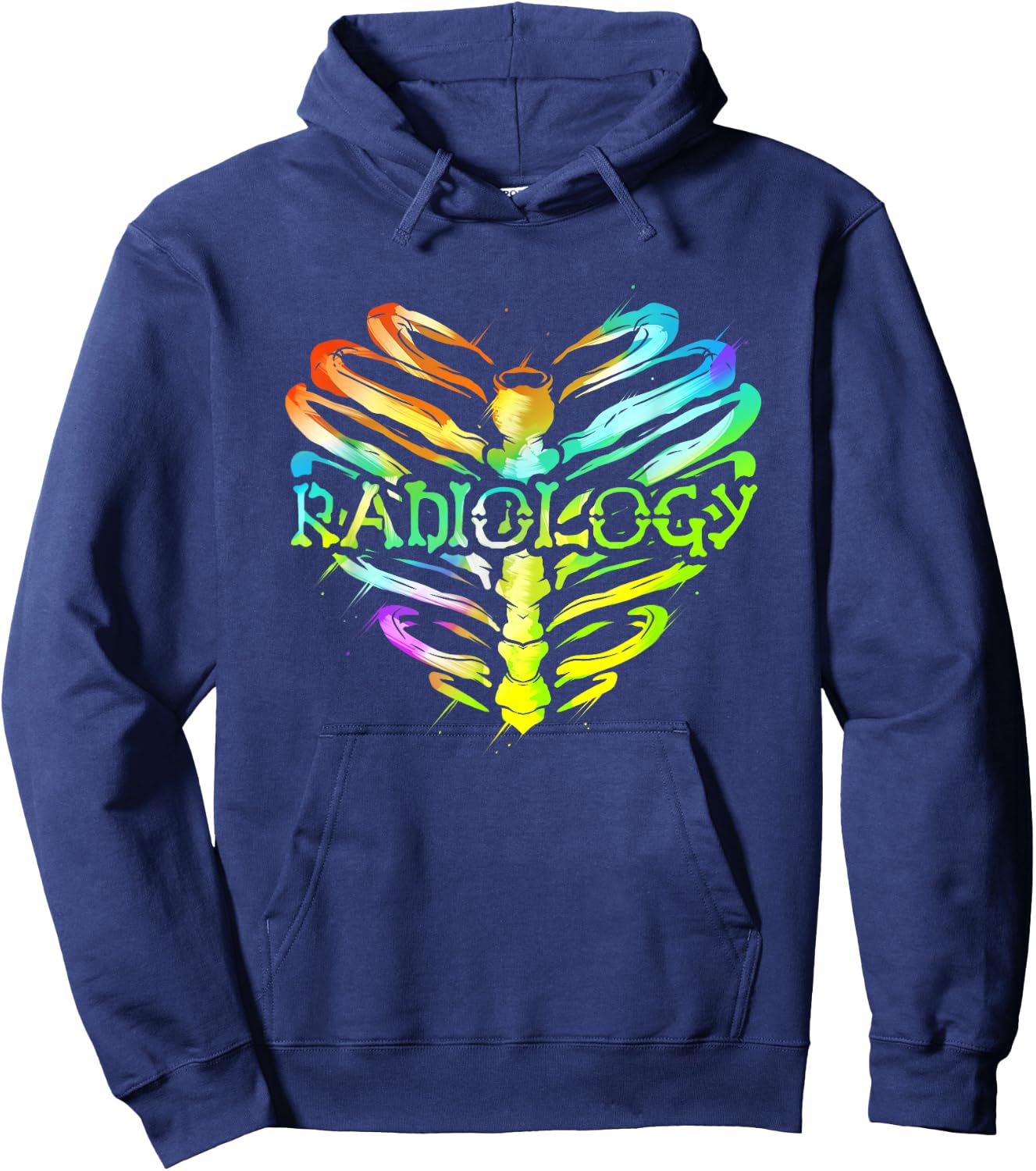 Radiology Heart Ribcage - Radiology Technician Gift Hoodie - Hoodie | Navy
