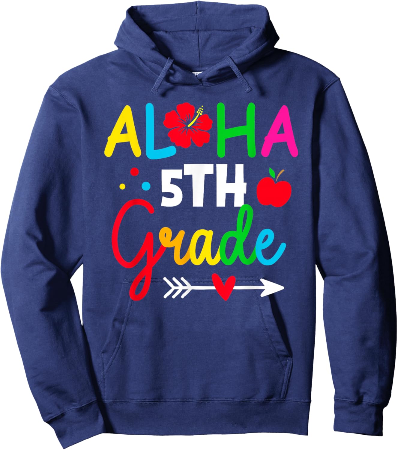 Aloha 5th Grade Teacher Kids 1st First Day Back To School Hoodie - Hoodie | Navy
