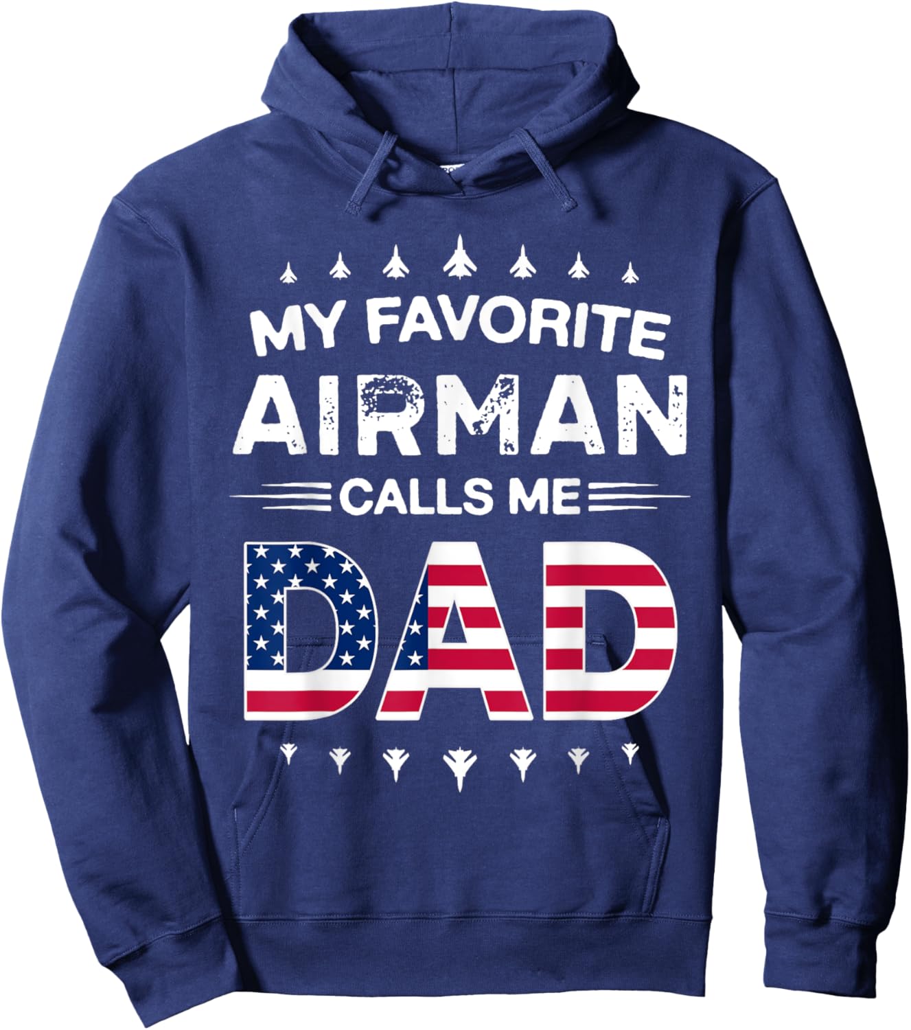 My Favorite Airman Calls Me Dad Retro Father's Day Hoodie - Hoodie | Navy