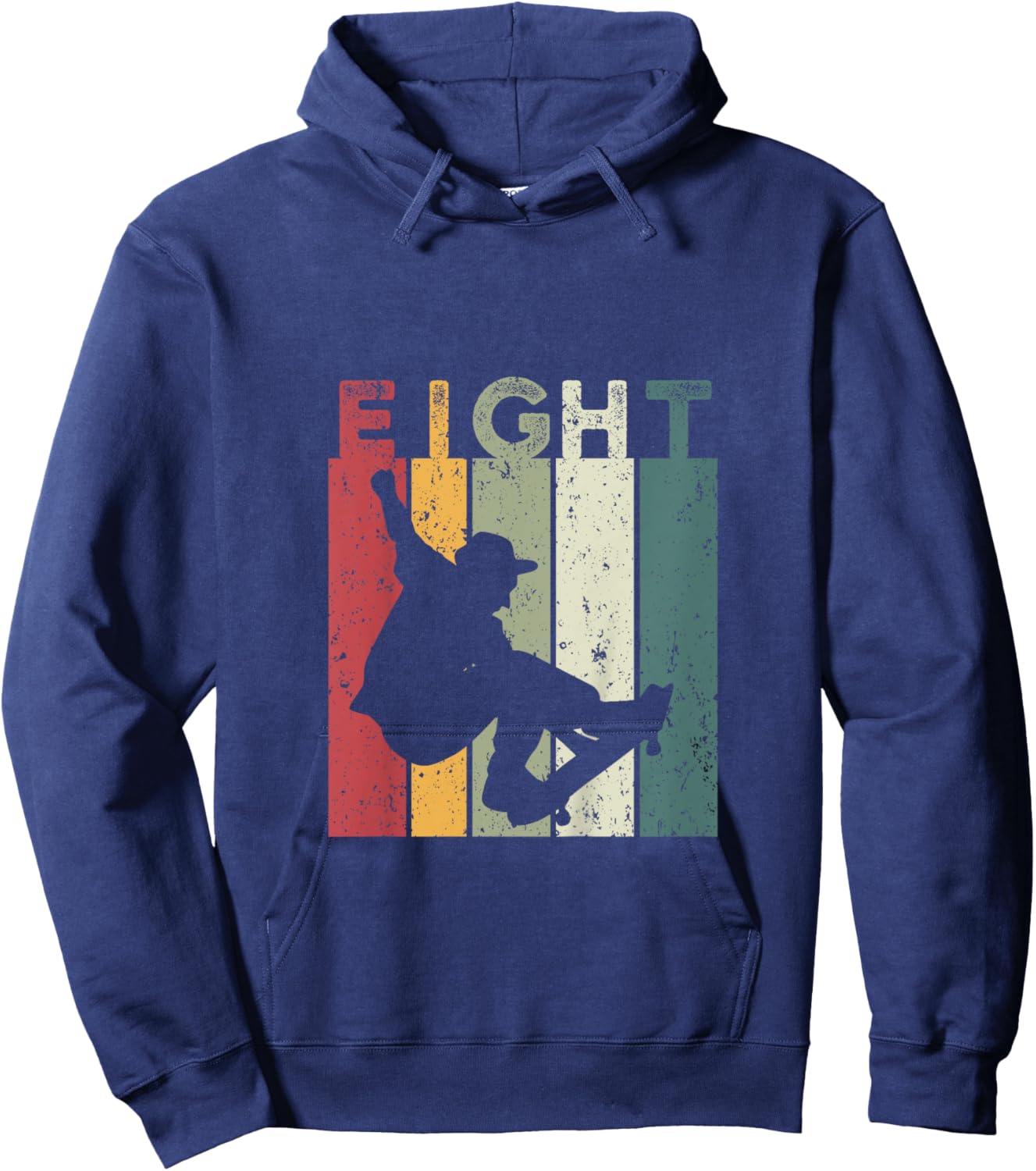 8 Years Old Skater Vintage Skateboard Skateboarder Hoodie - Hoodie | Navy