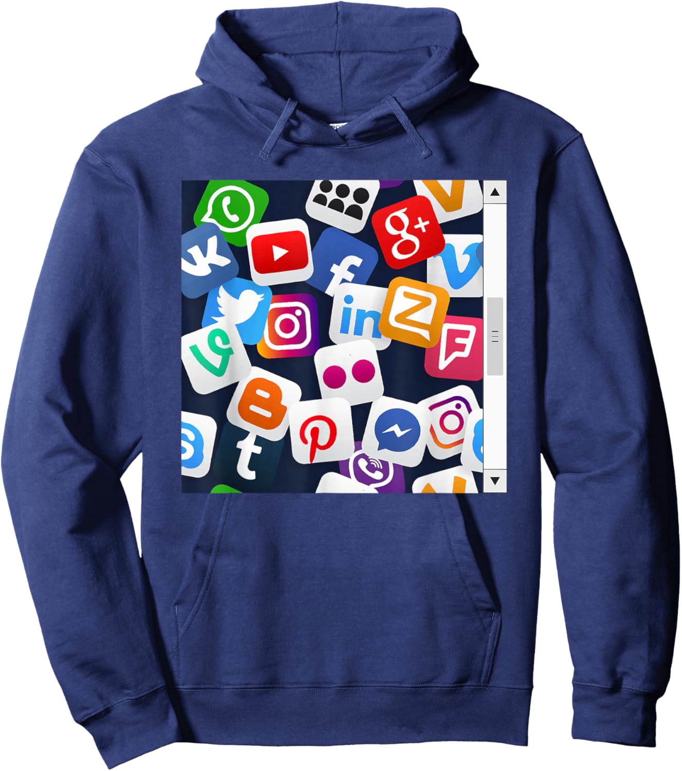 Social Media Feed Graphic Funny Teen Halloween Costume Hoodie - Hoodie | Navy