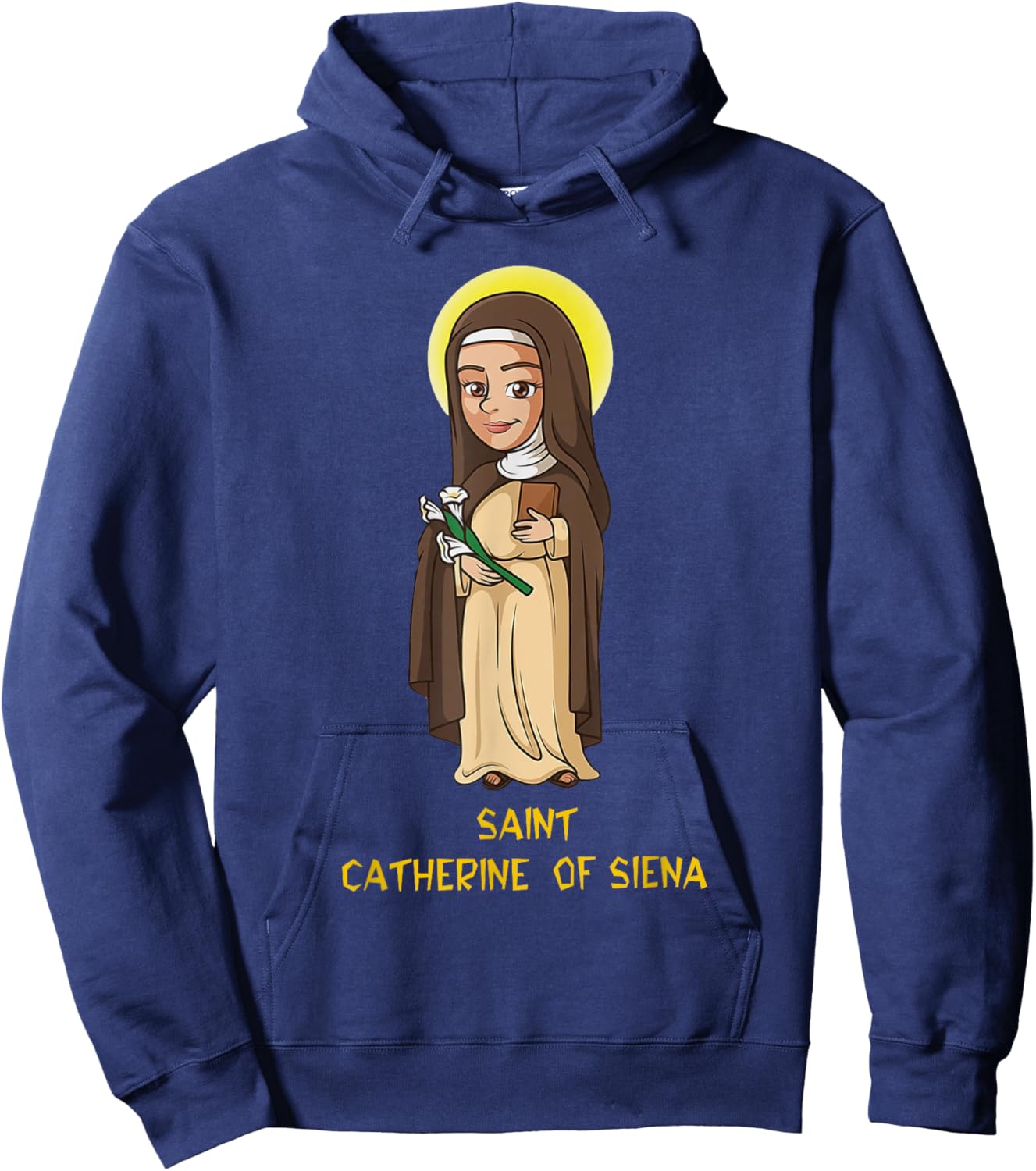 St.Catherine of Siena Catholic Purity Girls Teens Hoodie - Hoodie | Navy