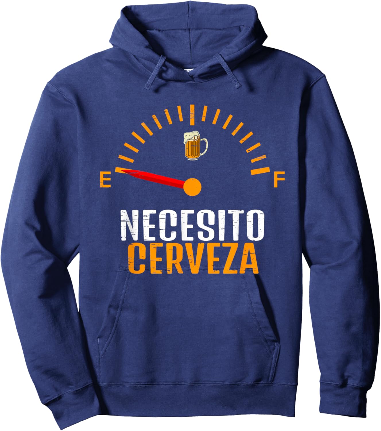 Necesito Cerveza Odometer Alcohol Drinking Beer Drunkard Pub Hoodie - Hoodie | Navy