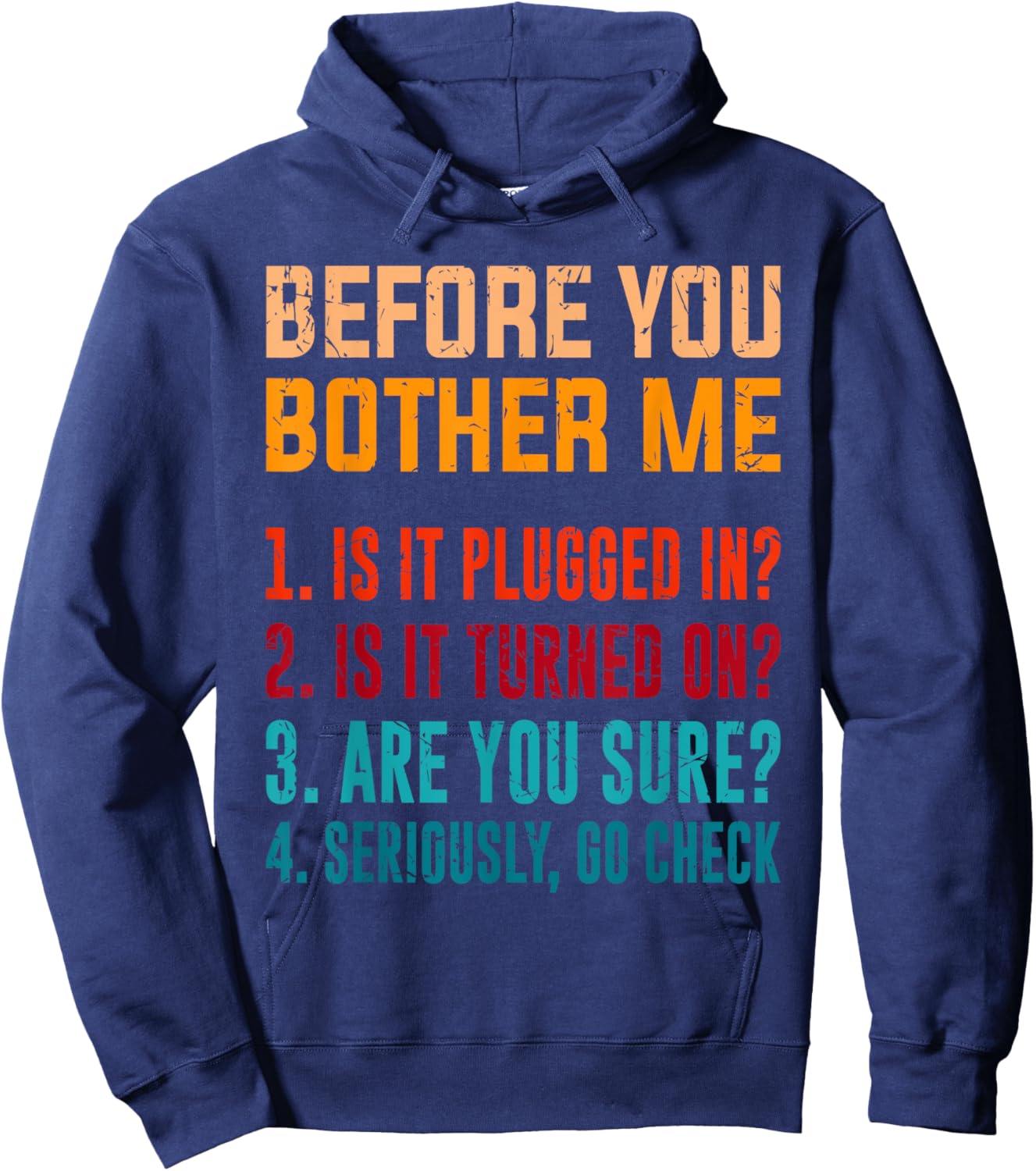 Funny Information Technology Tech | Technical Support Hoodie - Hoodie | Navy