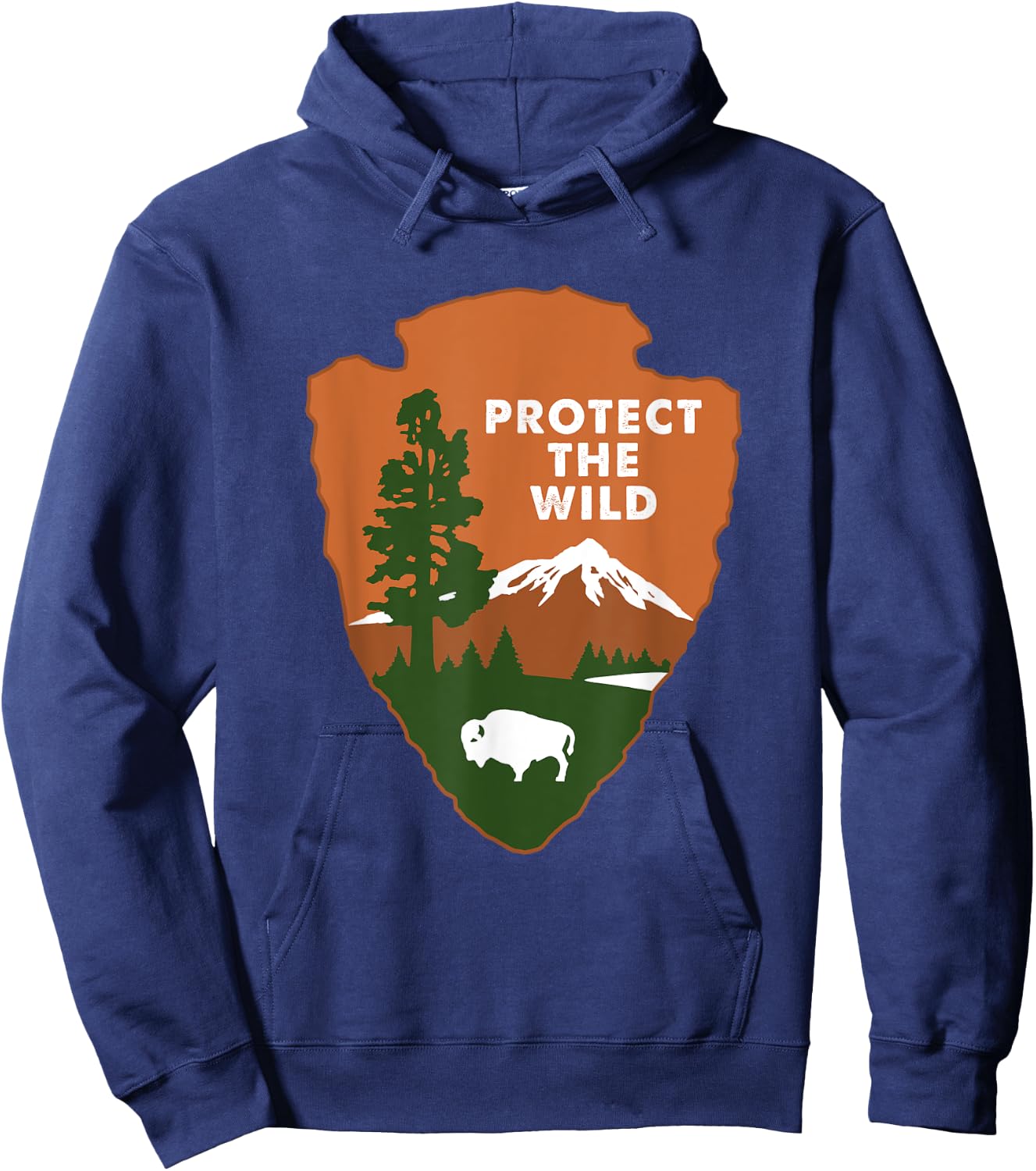 Protect the Wild, NPS Environmentalist Conservationist Gift Hoodie - Hoodie | Navy