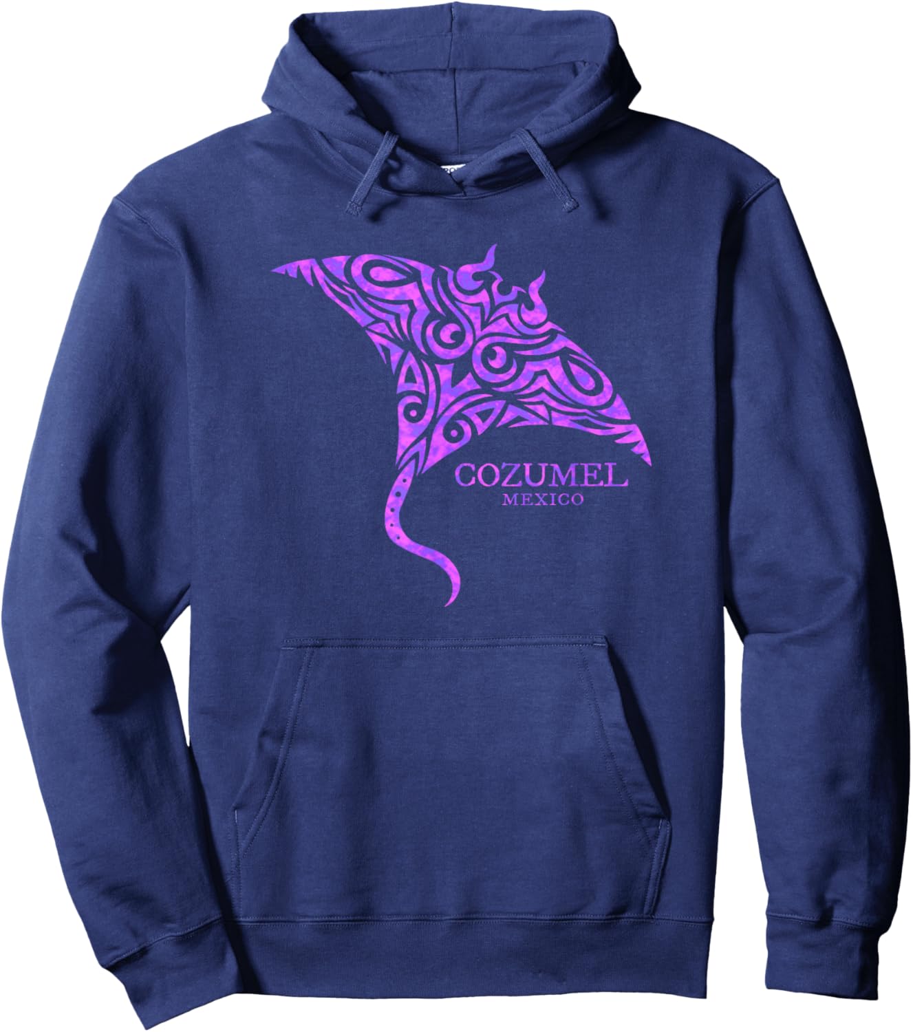 Cozumel Mexico Stingray Colorful Girls Souvenir Hoodie - Hoodie | Navy