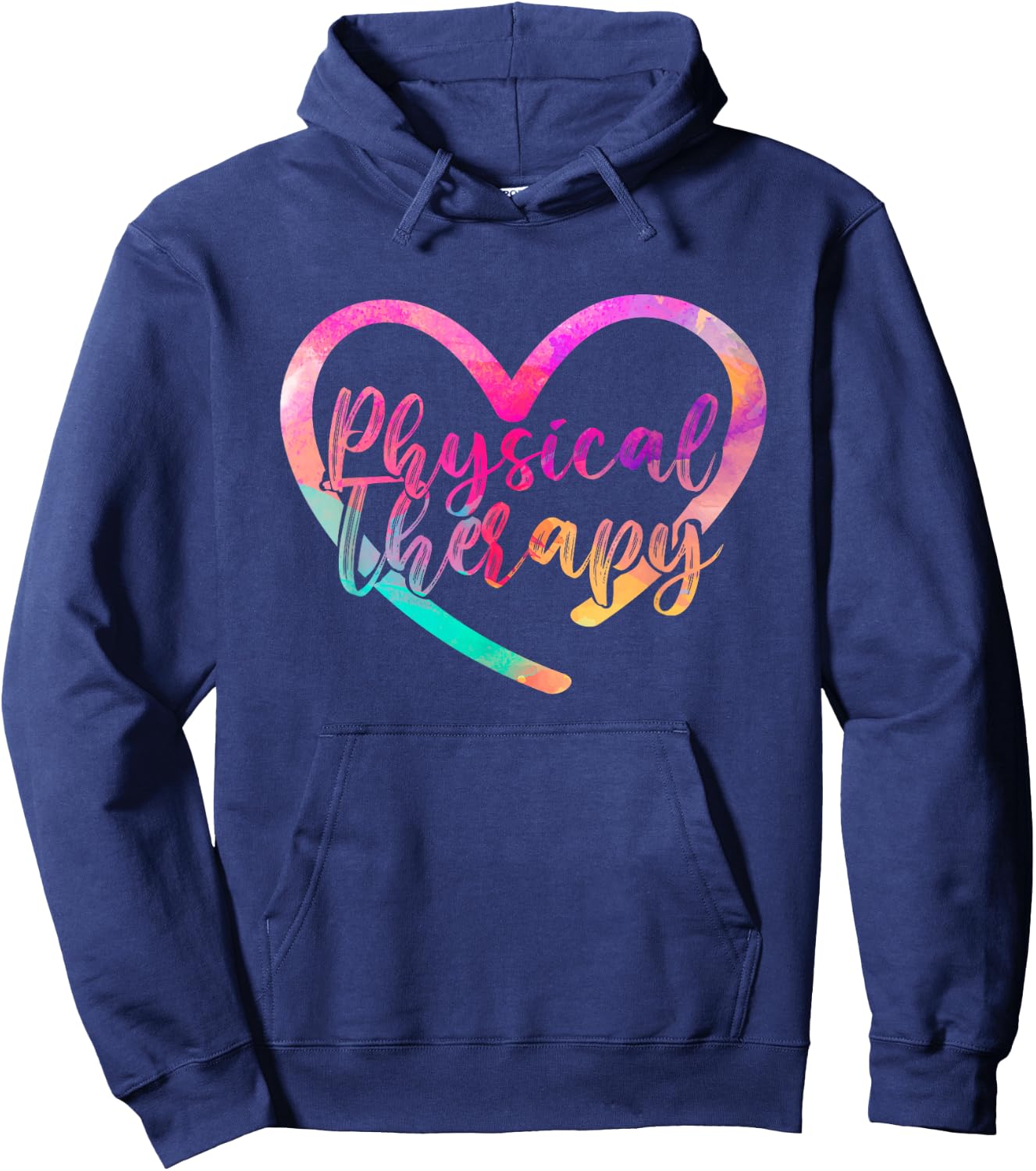 Love PTA Doctor Heart Physical Valentines Day Gift Therapy Hoodie - Hoodie | Navy