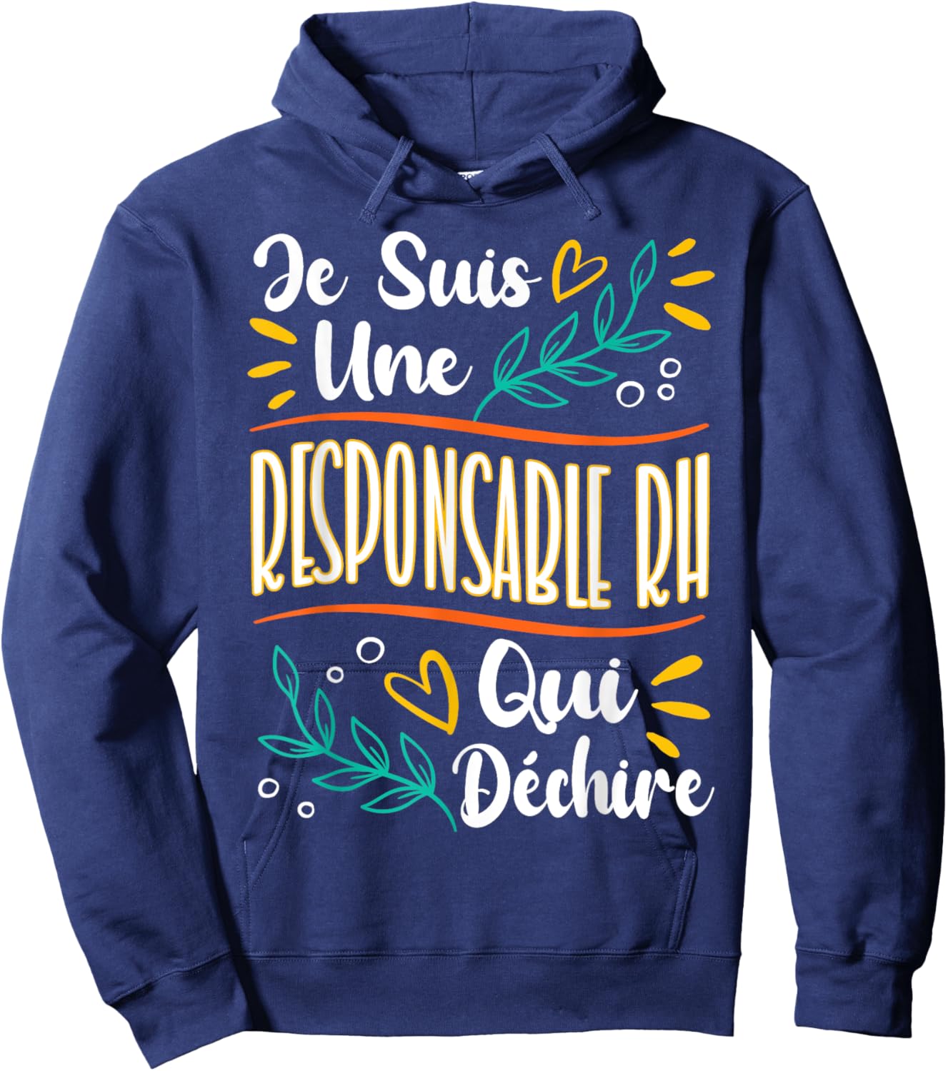 An HR Manager Who Rears Gift Human Resources , Black, S Hoodie - Hoodie | Navy