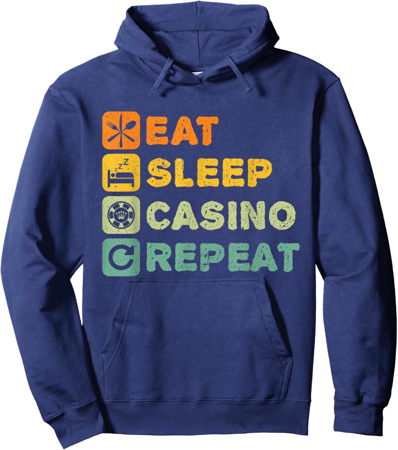 Funny Casino Play Poker Slot Machine Lover Player Gift Hoodie - Hoodie | Navy