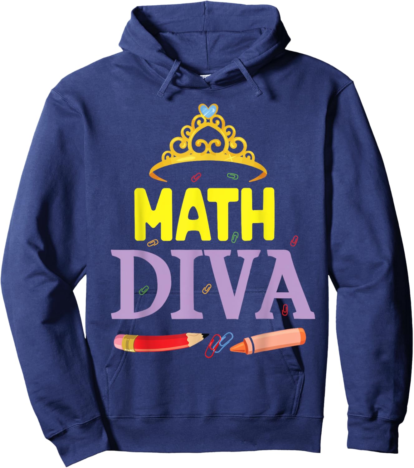 Math Diva Student Senior Teacher Happy Back To School Day Hoodie - Hoodie | Navy