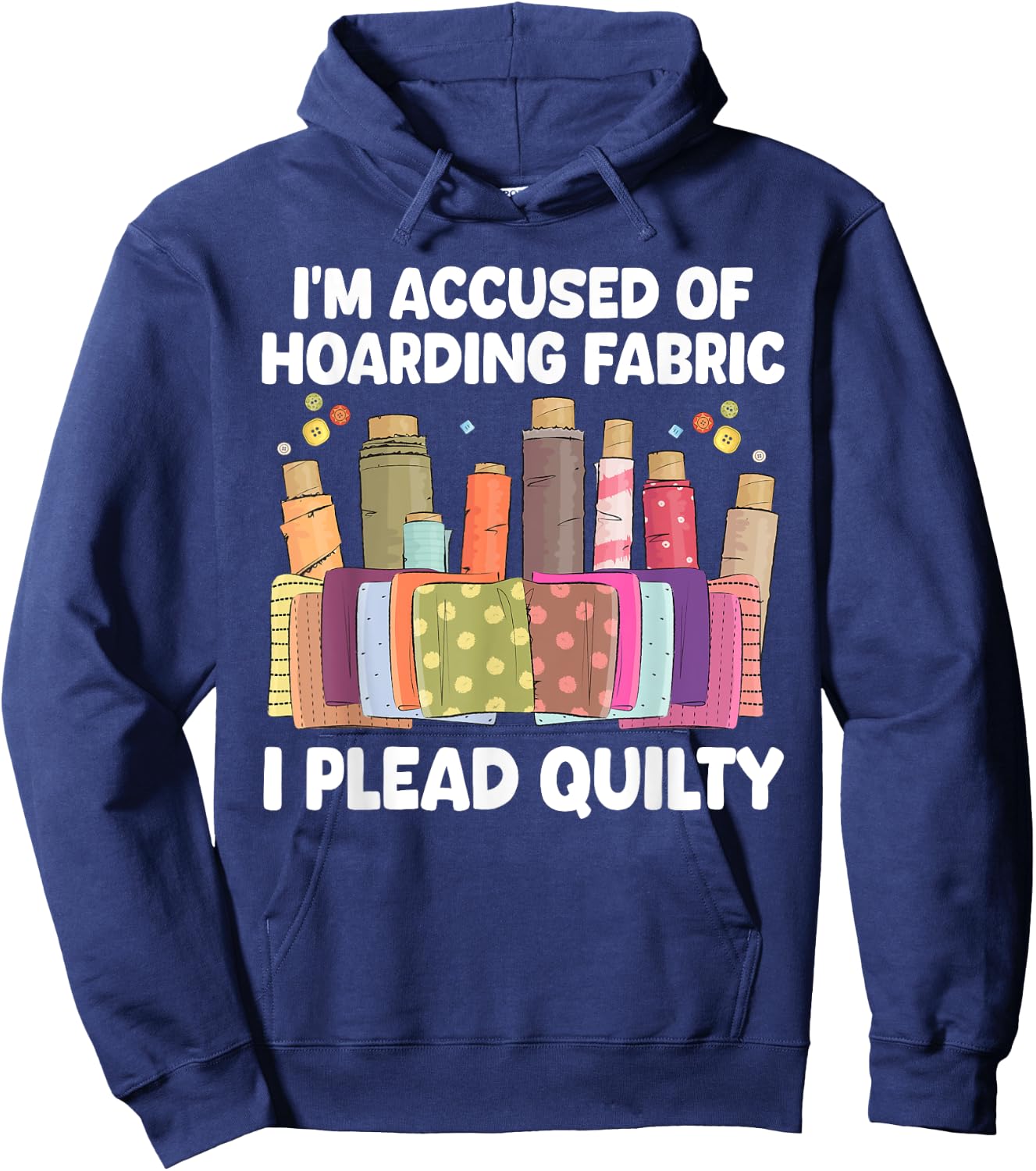 Funny Quilting Art Women Sewer Quilt Sewing Quilter Hoodie - Hoodie | Navy