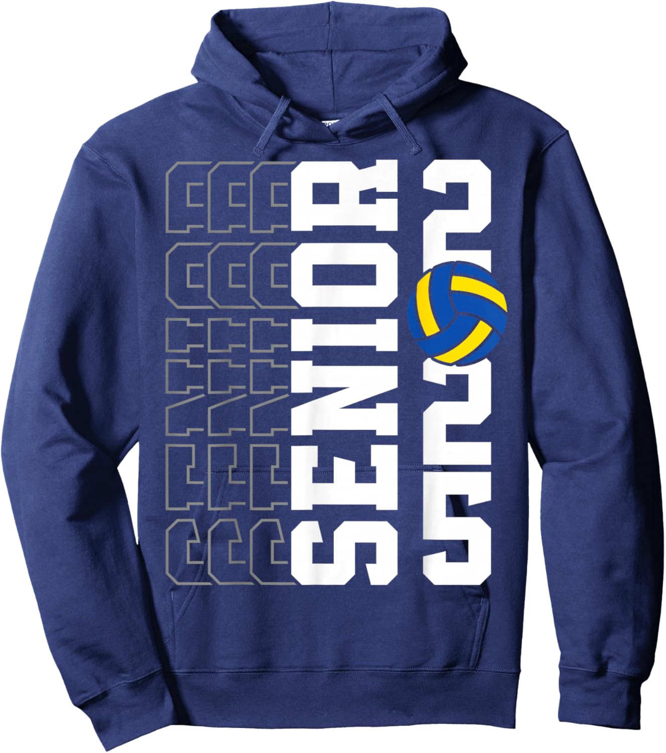 Class of 2025 Graduation Senior Volleyball Player Boys Girls Hoodie - Hoodie | Navy