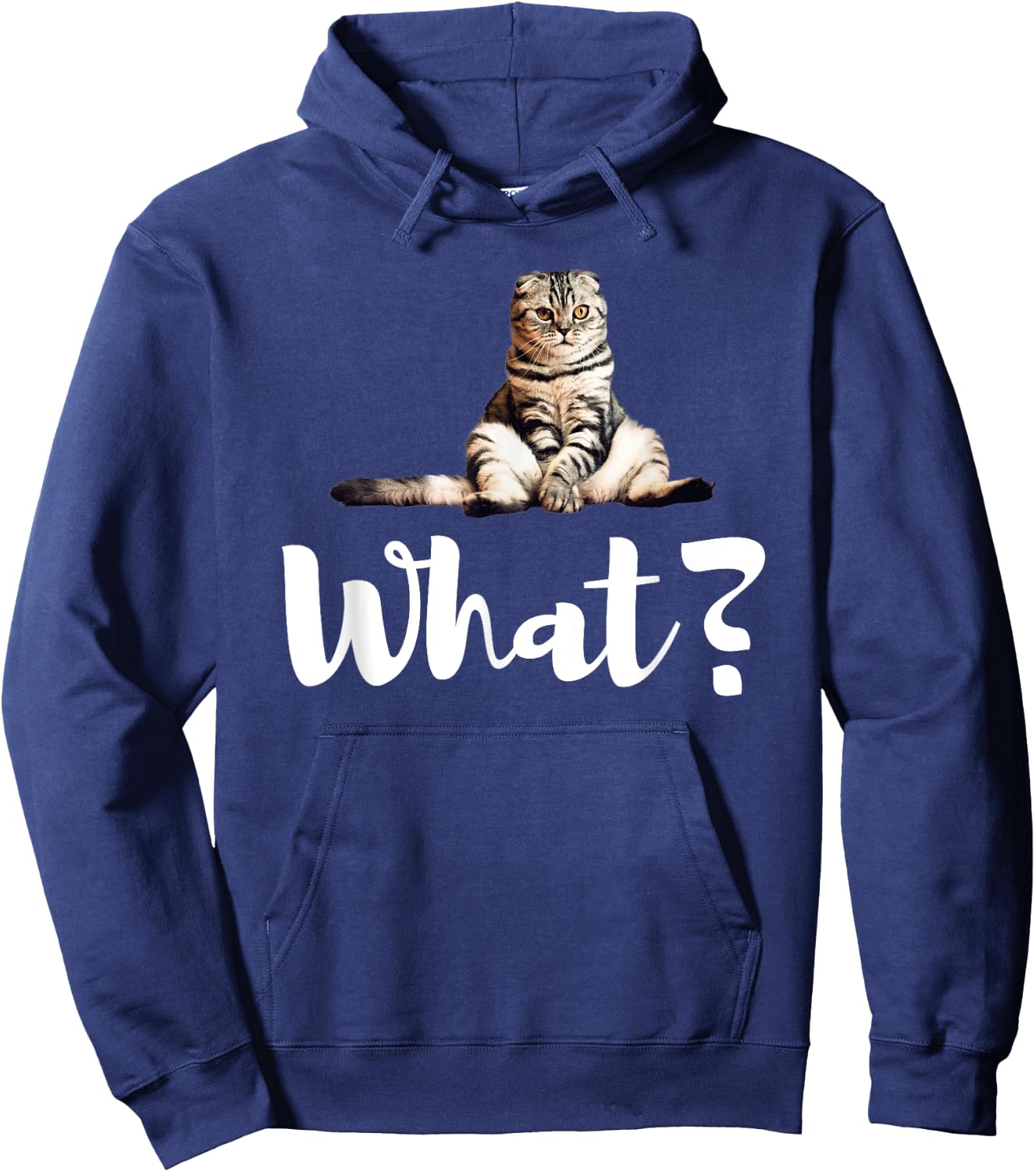 Scottish Fold Cats Funny What Cute Kitten Gifts Hoodie - Hoodie | Navy