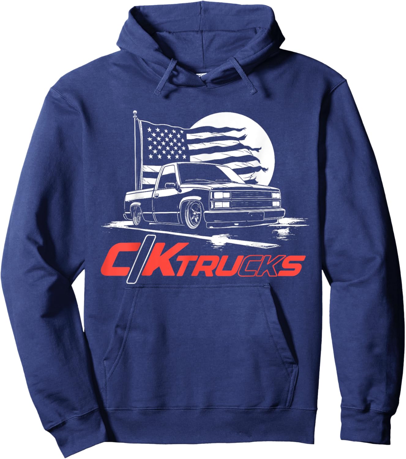 OBS Single Cab Truck Old Body Style Retro 4th Gen CK Hoodie - Hoodie | Navy