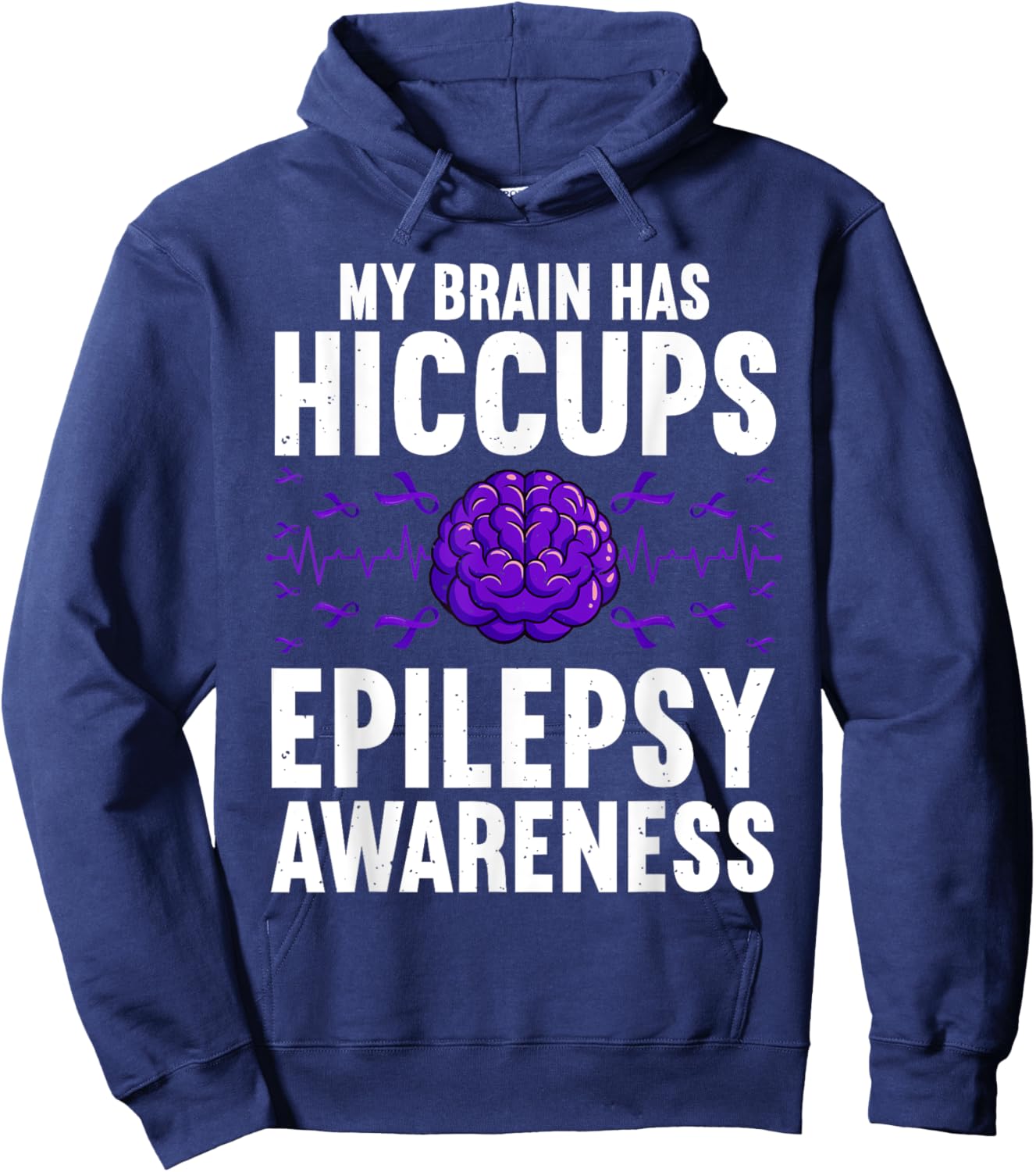 Cool Epilepsy Art Women Seizure Epilepsy Awareness Hoodie - Hoodie | Navy