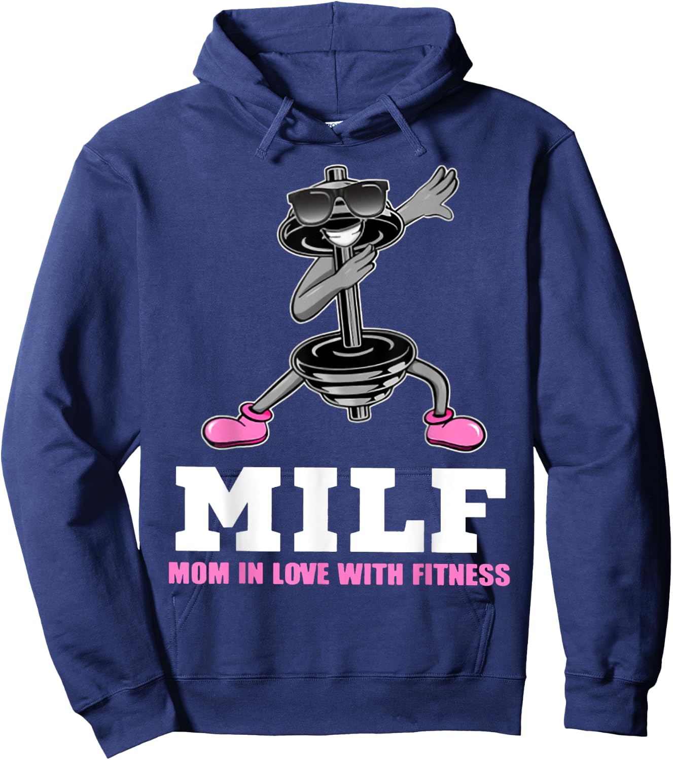 Milf Mom In Love With Fitness WEIGHT LIFTING Hoodie - Hoodie | Navy