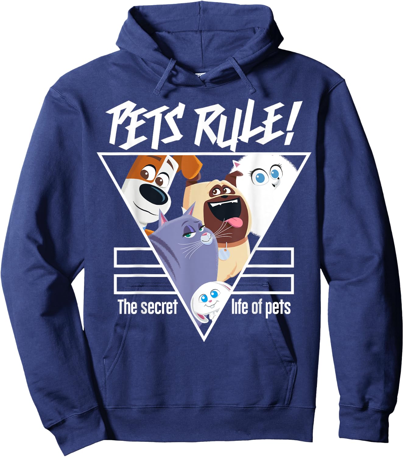 Illumination - The Secret Life of Pets Pet , Kids/ , -Adults, Boys, Short Sleeve, Black, Small, Classic Fit, Cotton Blend Hoodie - Hoodie | Navy