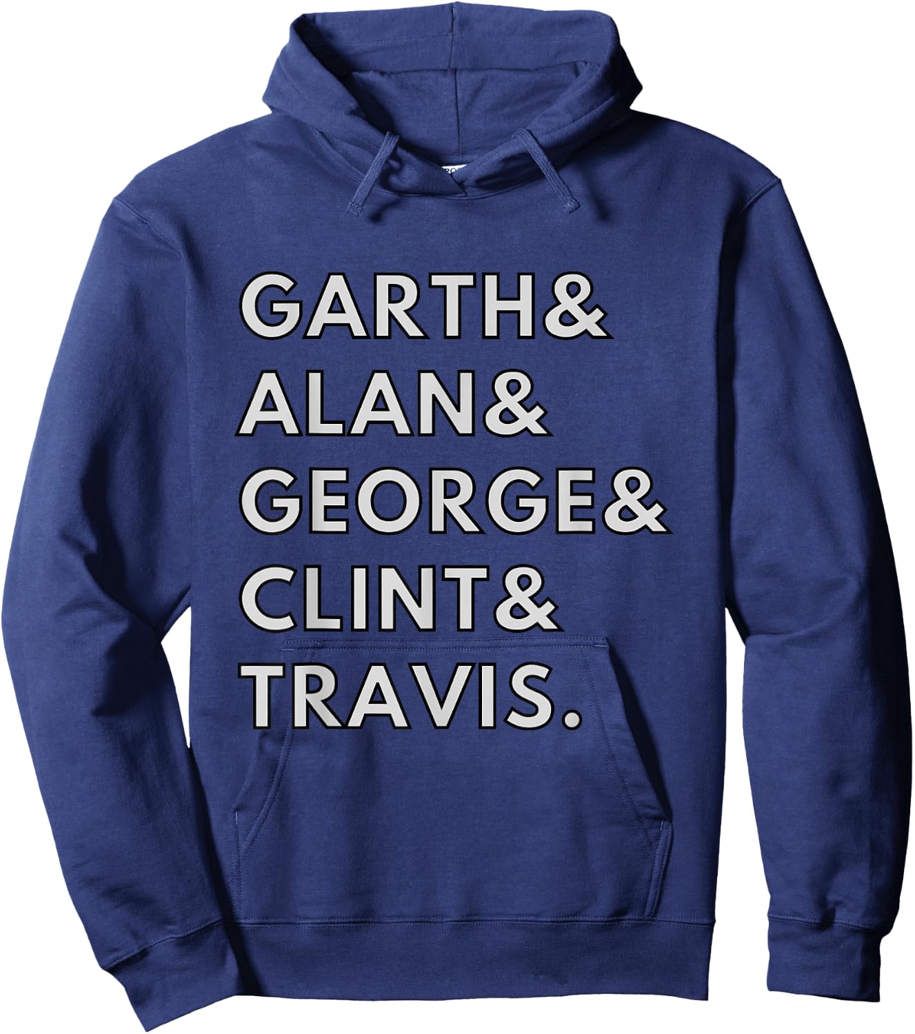 90s Country Men Singers Garth & Clint Alan George Travis Hoodie - Hoodie | Navy