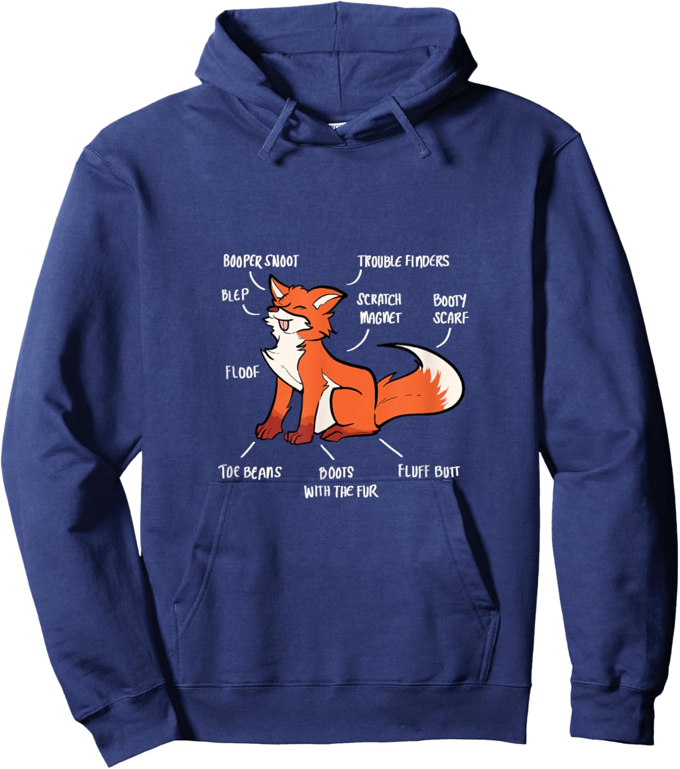 Anatomy Of A Fox Fox Lover Hoodie - Hoodie | Navy