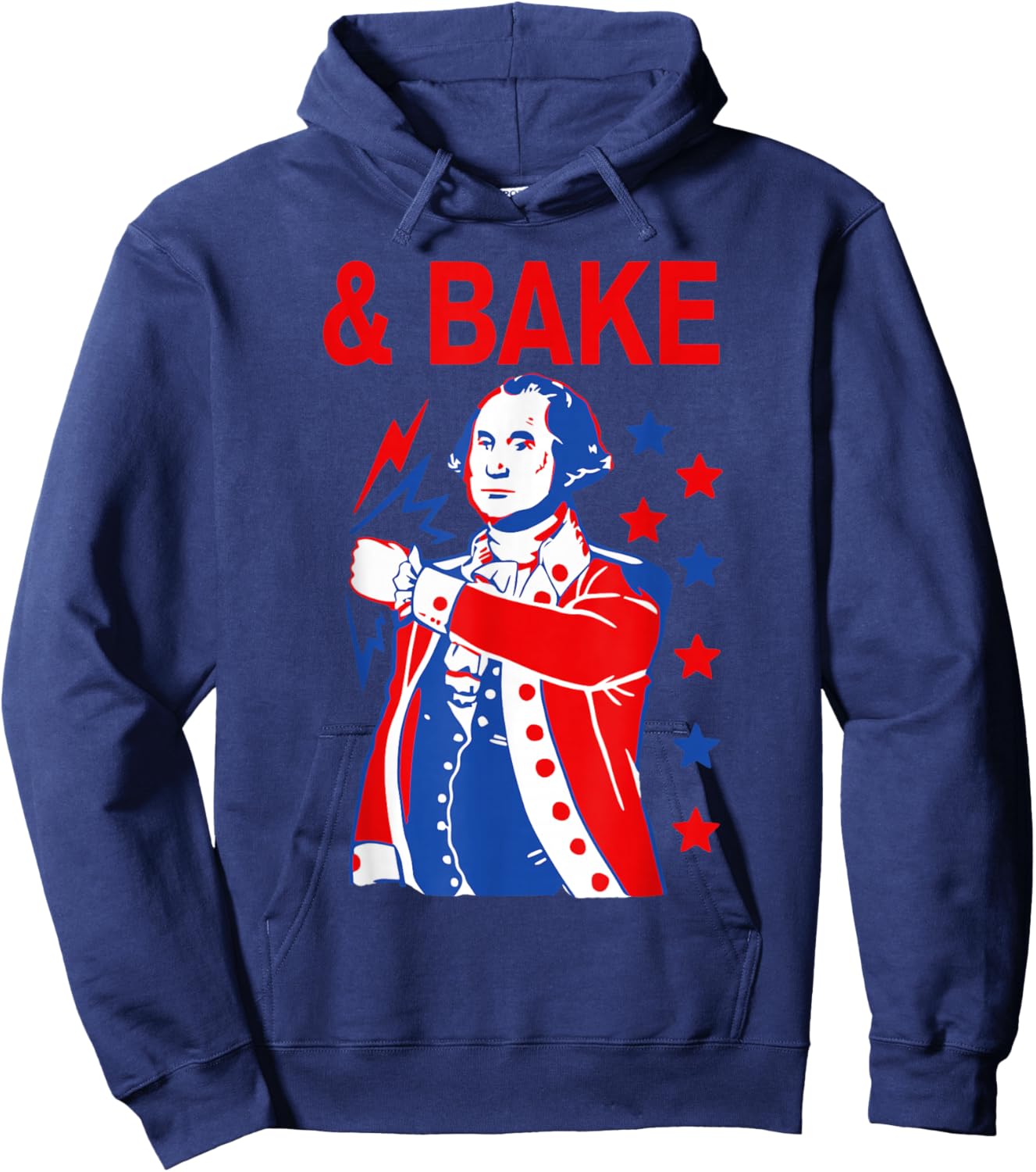 Funny Shake and Bake 4th of July Couple Matching & Bake Hoodie - Hoodie | Navy