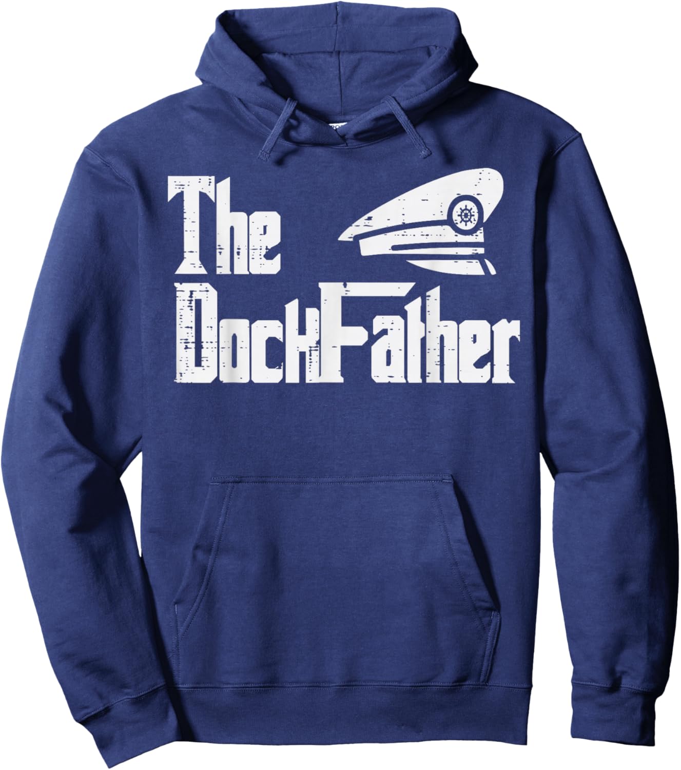 The Dock Father Fun Boat Captain Parody Dad Papa Grandpa Men Hoodie - Hoodie | Navy