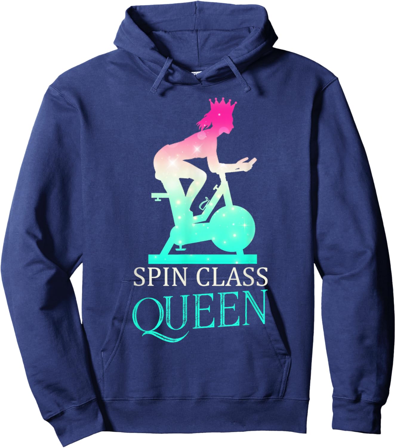 Spin Class Queen - Spinning Hoodie - Hoodie | Navy