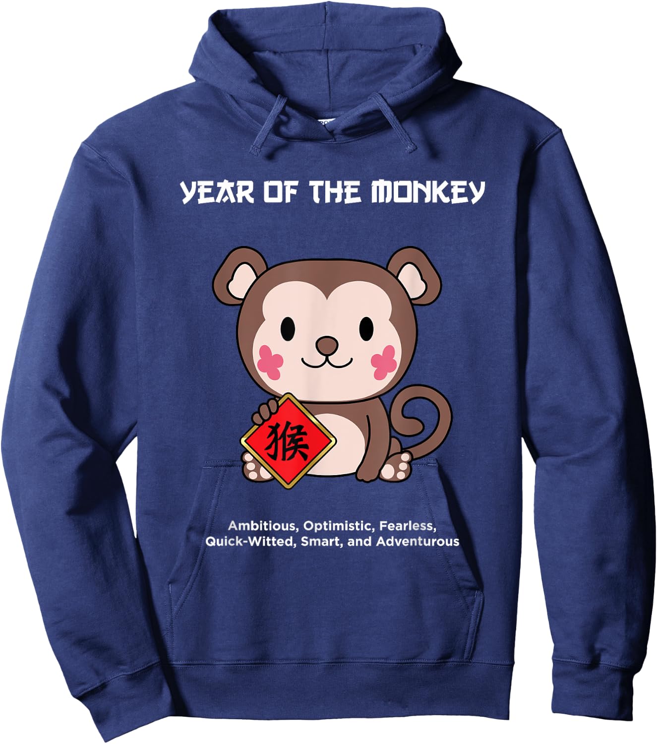 Year of The Monkey Chinese Zodiac Lunar New Year Hoodie - Hoodie | Navy