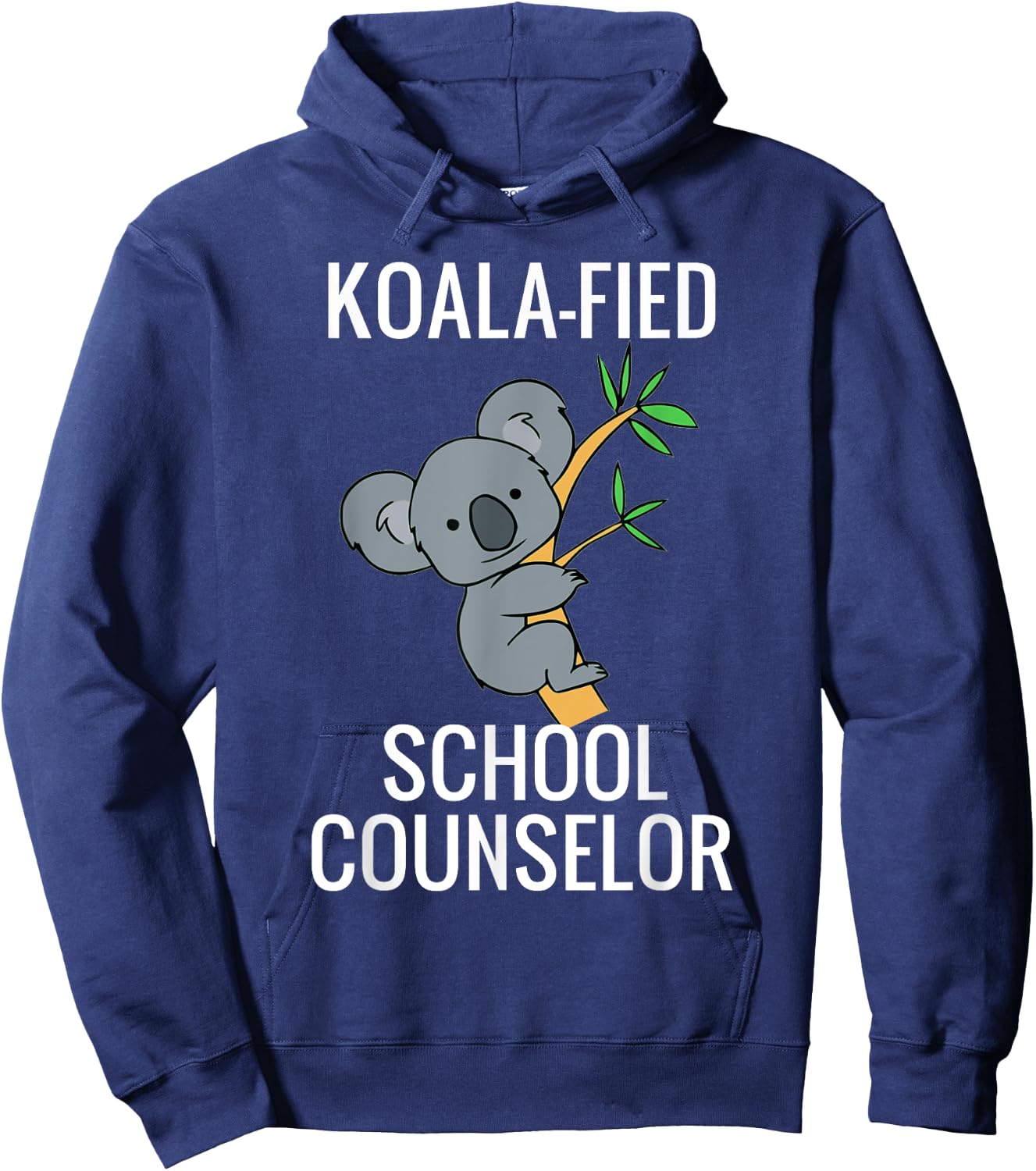 Qualified School Counselor Funny Koala Lover Graduation Gift Hoodie - Hoodie | Navy