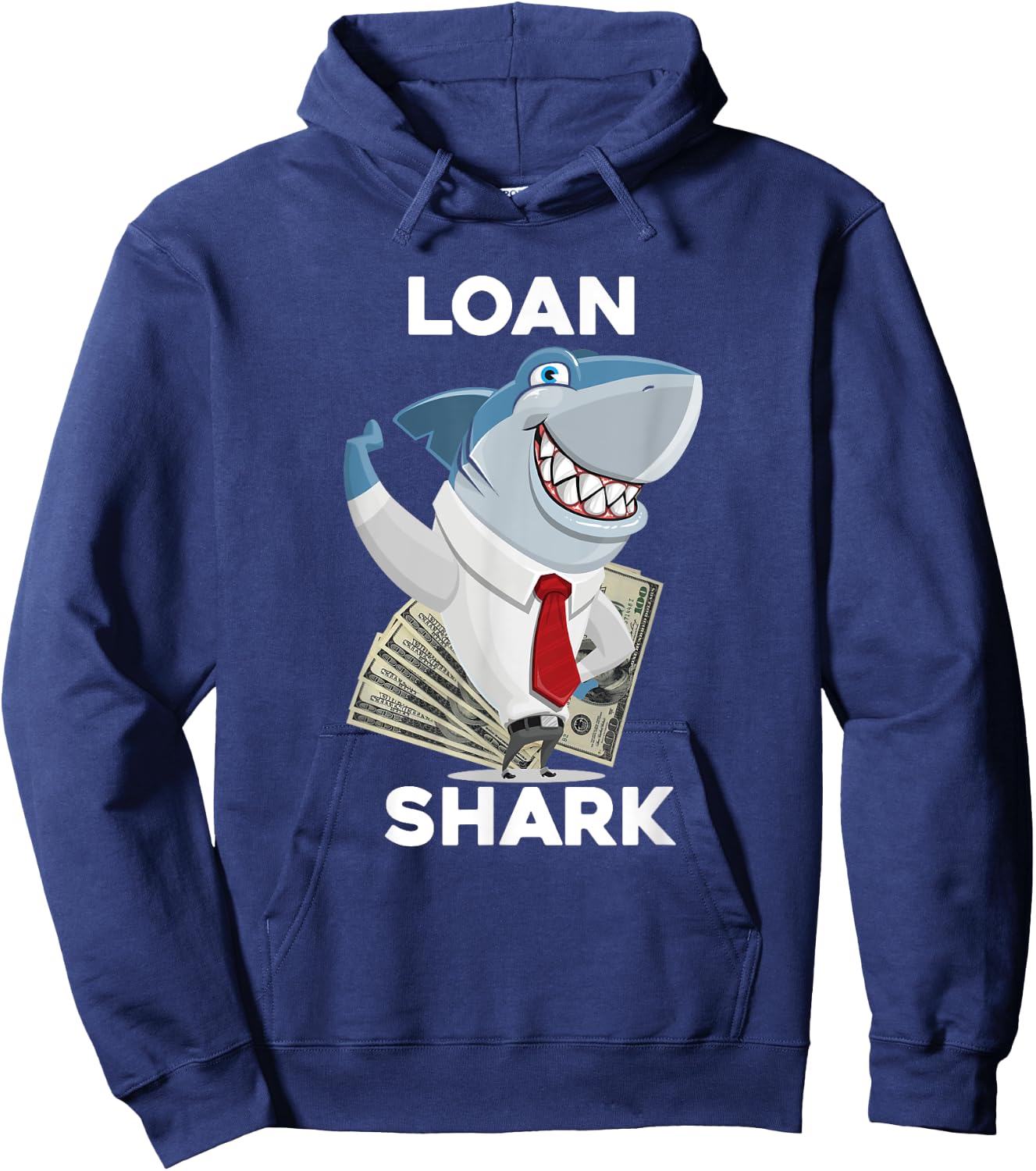 Funny Shark Puns Loan Shark Hoodie - Hoodie | Navy