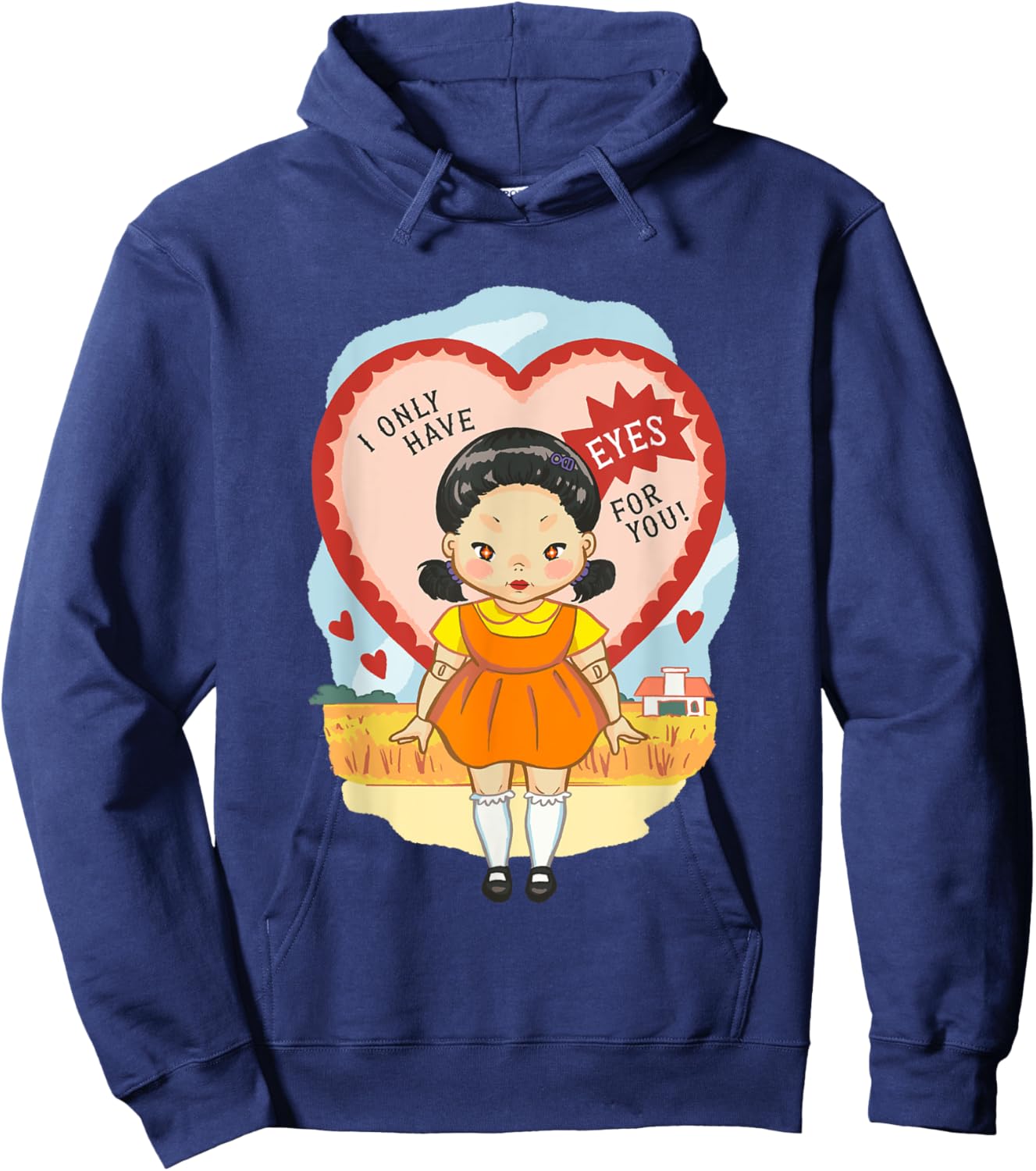 Squid Game 2 Valentine's Day I Only Have Eyes For You Hoodie - Hoodie | Navy
