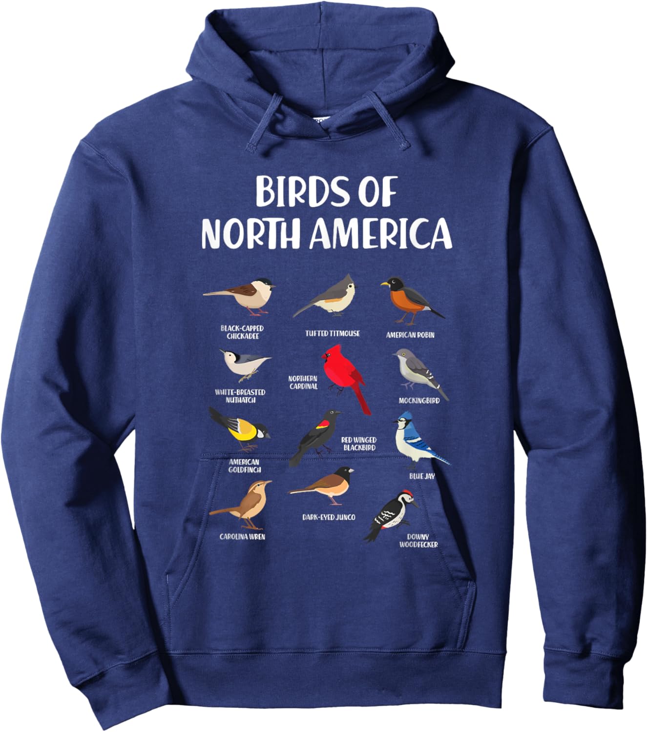 Birds Species North America USA Ornithologist Gift Bird Hoodie - Hoodie | Navy