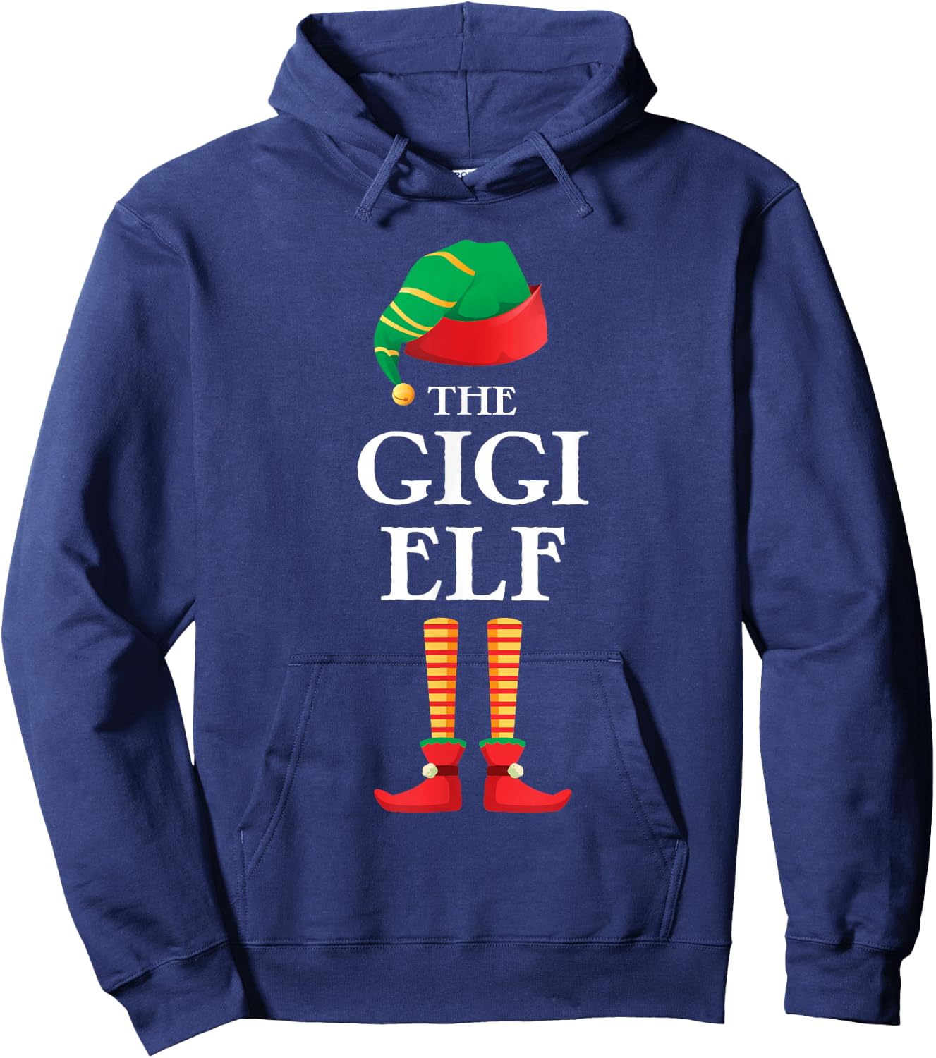 The Gigi Elf Christmas Matching Family Funny Pajama Pj Xmas Hoodie - Hoodie | Navy