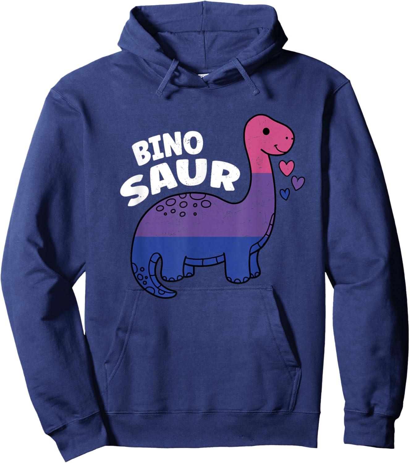 Binosaur Bisexual Pride Dino Bi Hoodie - Hoodie | Navy