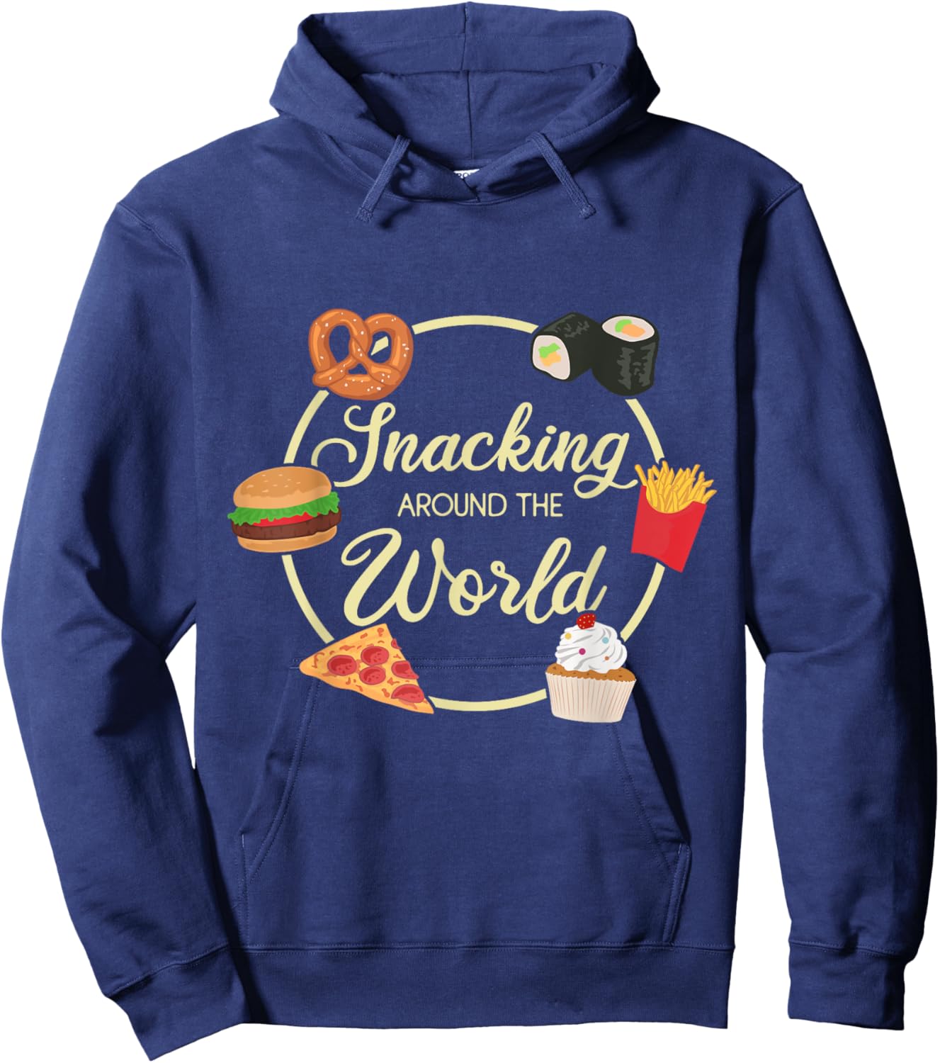 Snacking Around The World Traveling funny World Traveler Hoodie - Hoodie | Navy