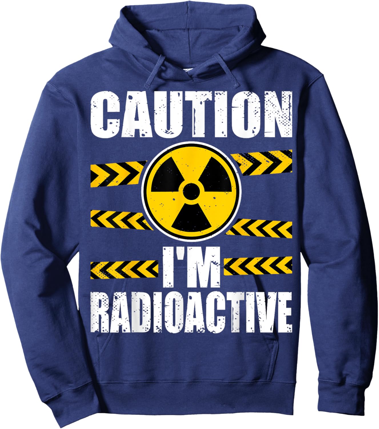 Caution I'm Radioactive - Cancer Awareness Chemotherapy Hoodie - Hoodie | Navy