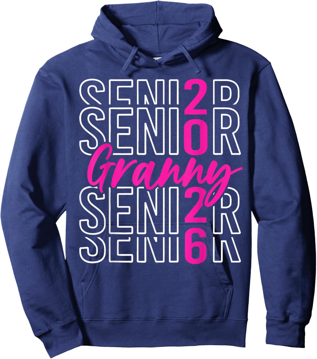 Senior 2026 Proud Granny of A Class of 2026 Graduate Hoodie - Hoodie | Navy