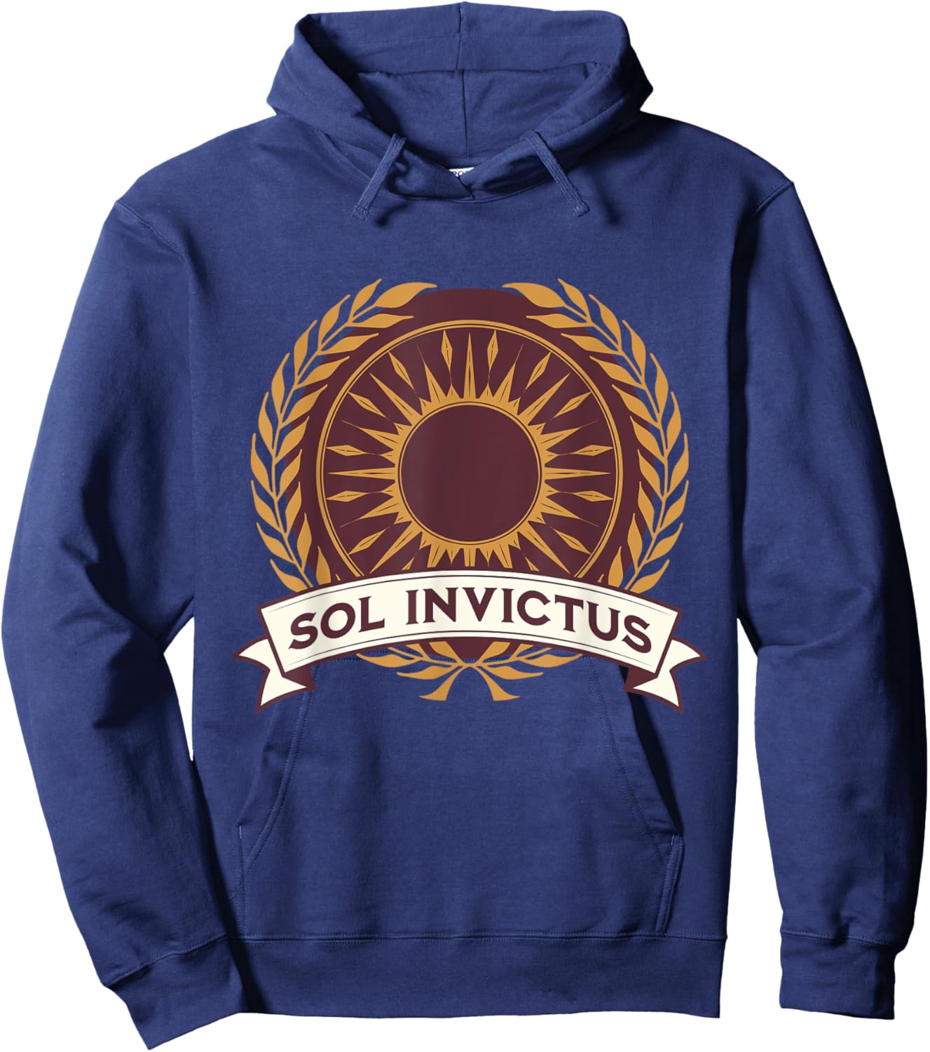 Agema Apparel Sol Invictus Roman God of the Sun Roman Mythology , Small, Black Hoodie - Hoodie | Navy