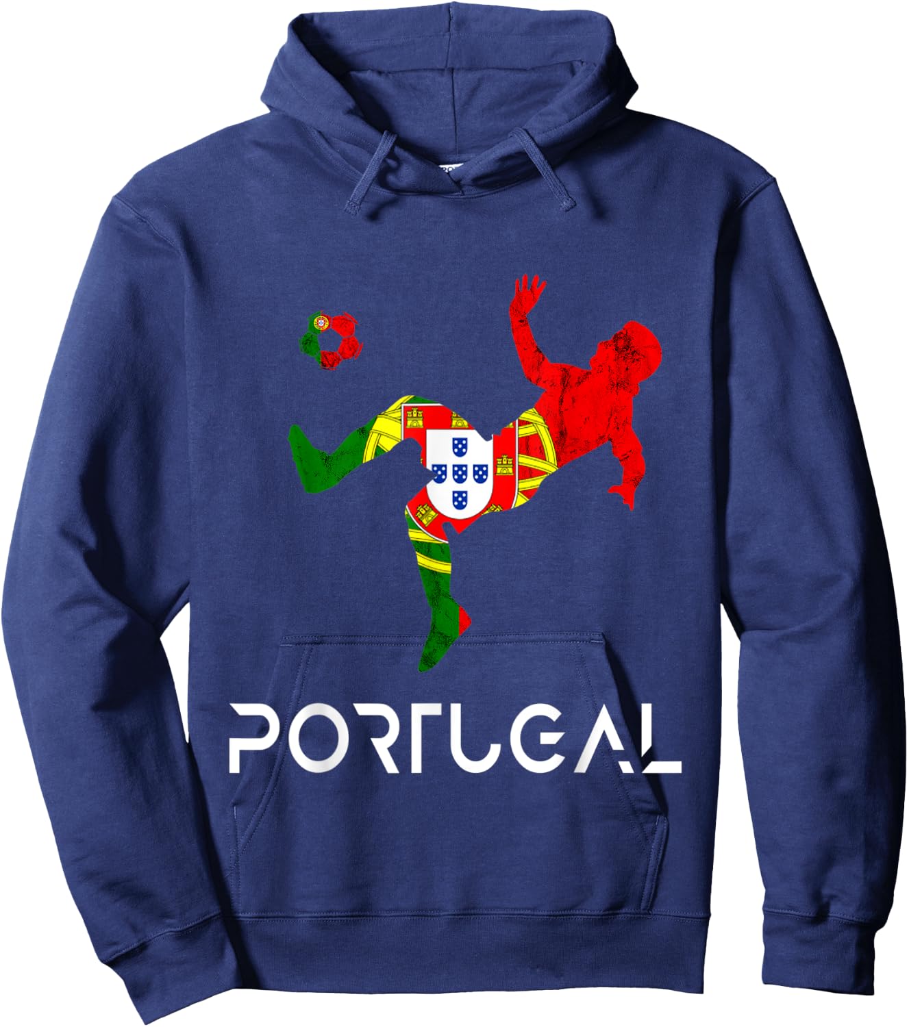 Portugal Soccer Futebol Portuguese Pride Portuguese Flag Hoodie - Hoodie | Navy