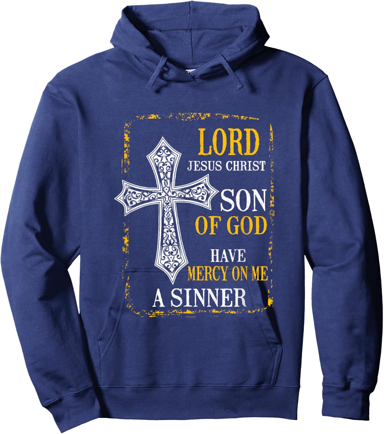 Jesus Prayer - Eastern Orthodox & Catholic Christian Faith Hoodie - Hoodie | Navy