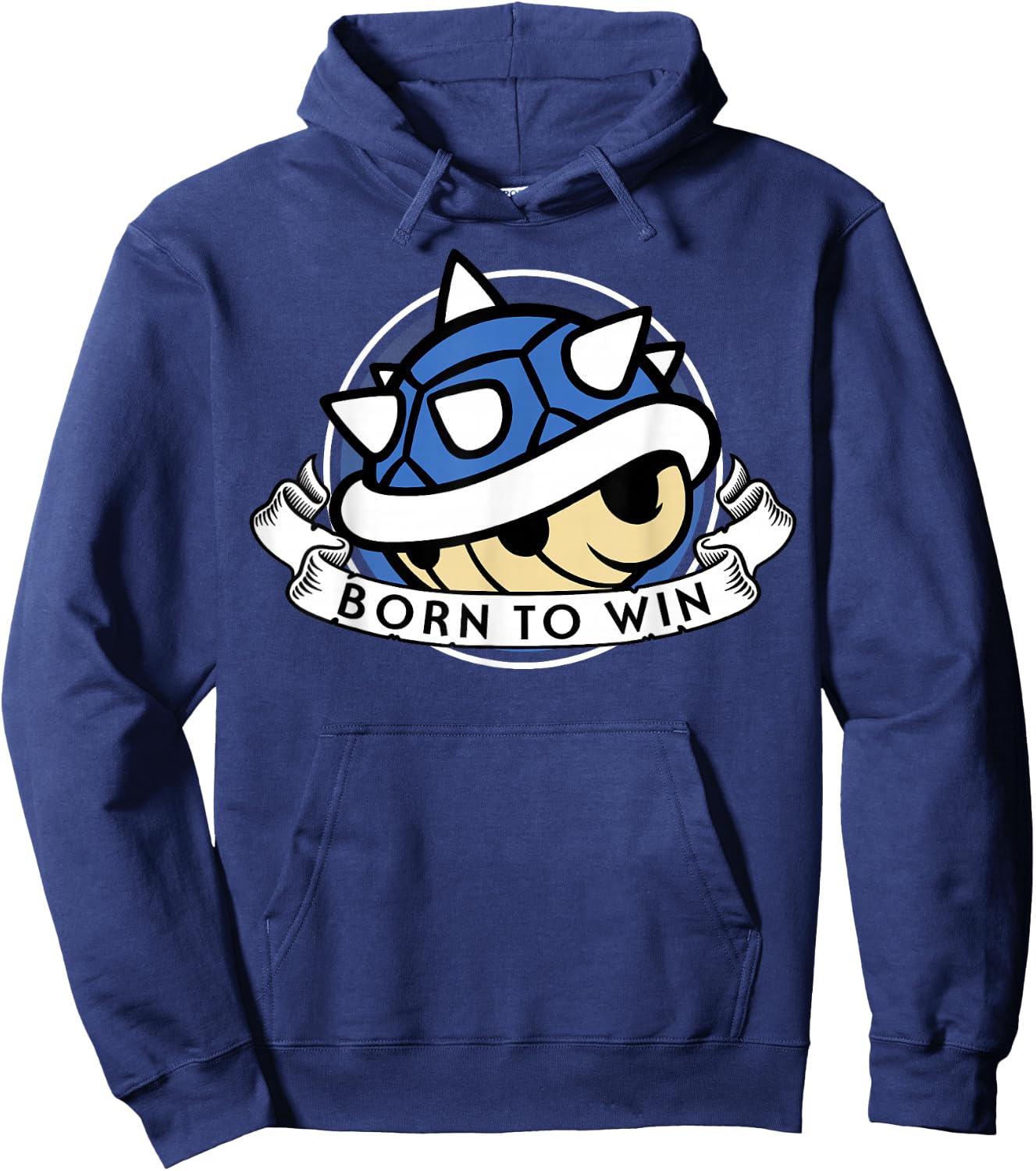 Mario Kart Blue Shell Born to Win Hoodie - Hoodie | Navy