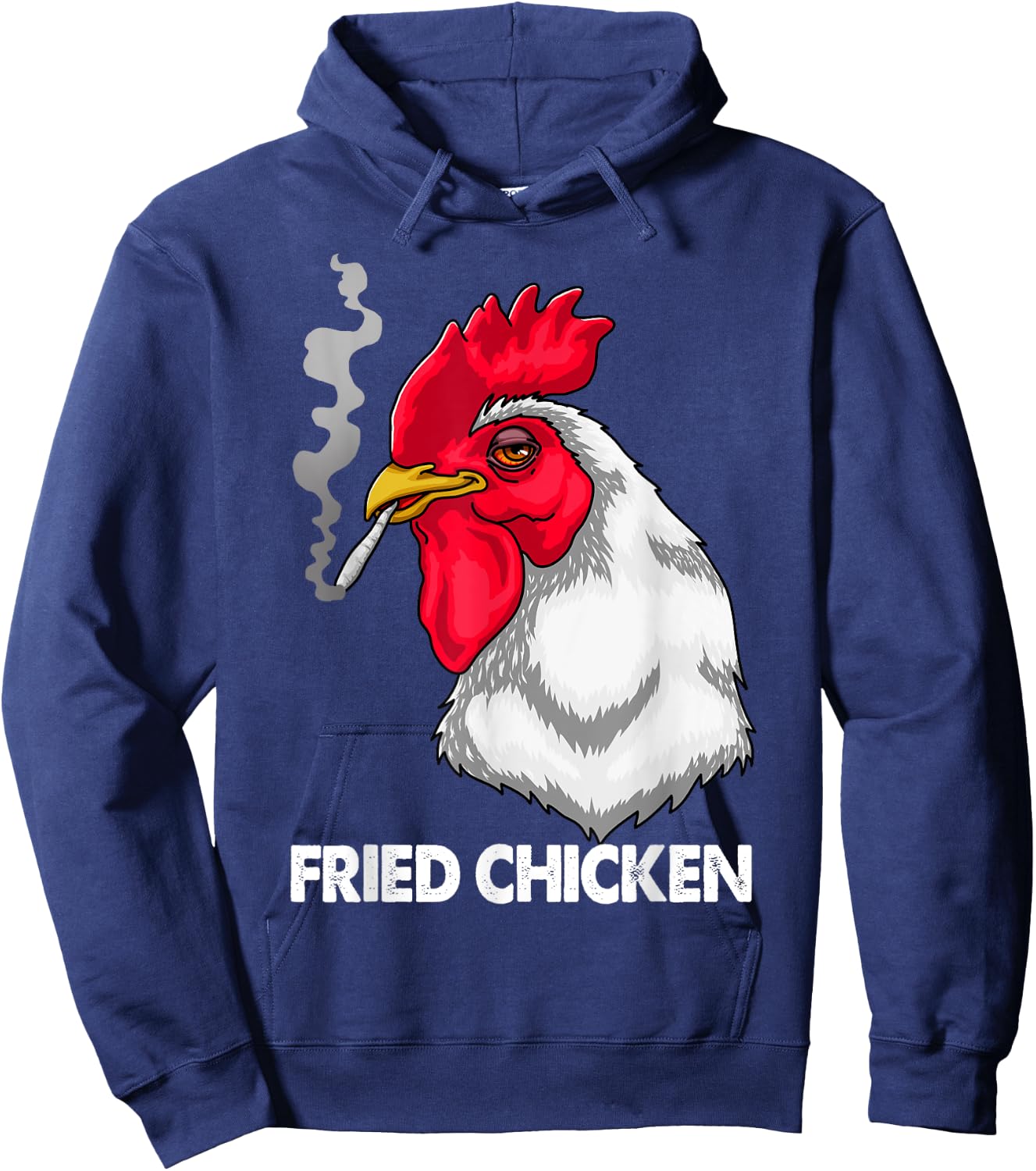 Funny Fried Smoking Chicken Shirt Flock Boss Women Hoodie - Hoodie | Navy