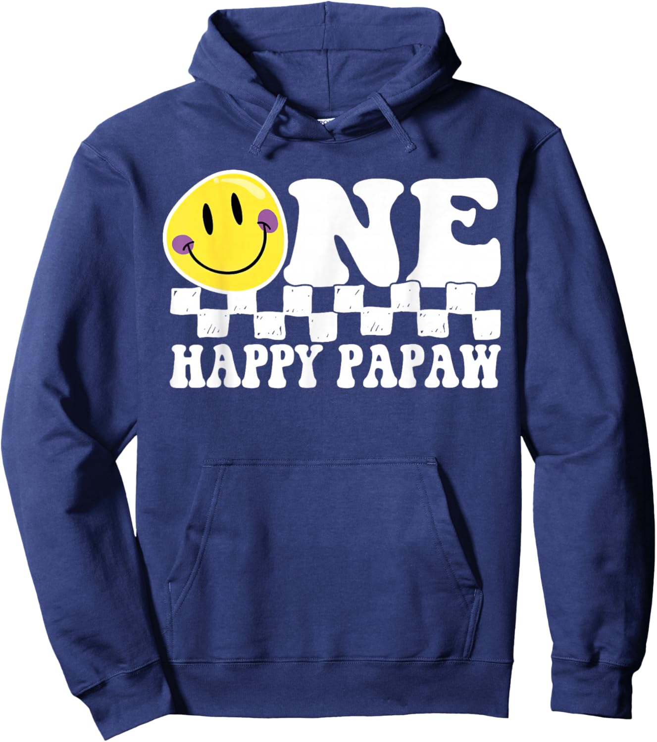 One Happy Dude Papaw 1st Birthday Family Matching Hoodie - Hoodie | Navy