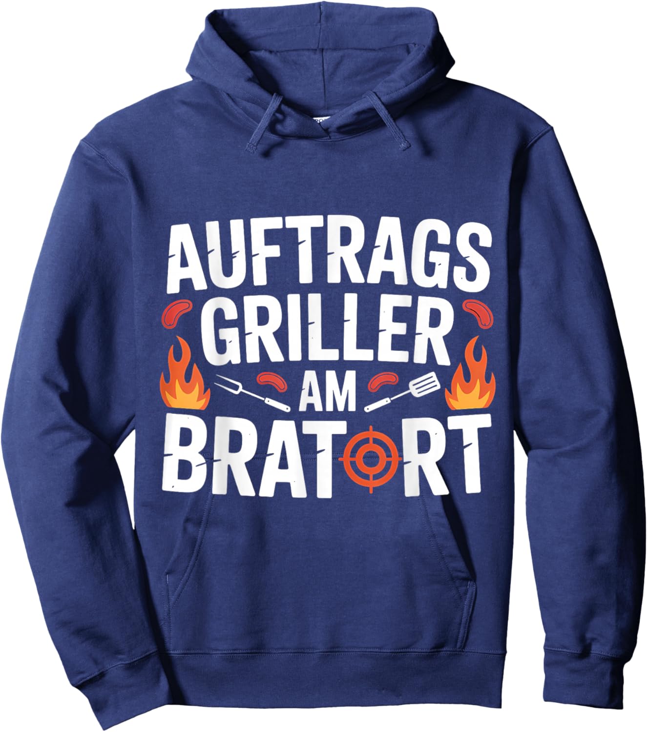 Auftragsgriller Am Bratort Grillparty Männer Hoodie - Hoodie | Navy