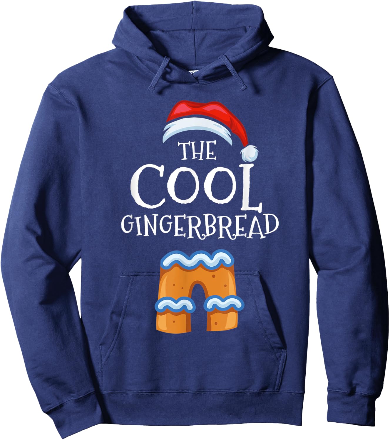 Cool Gingerbread Family Matching Group Christmas Gift Pajama Hoodie - Hoodie | Navy