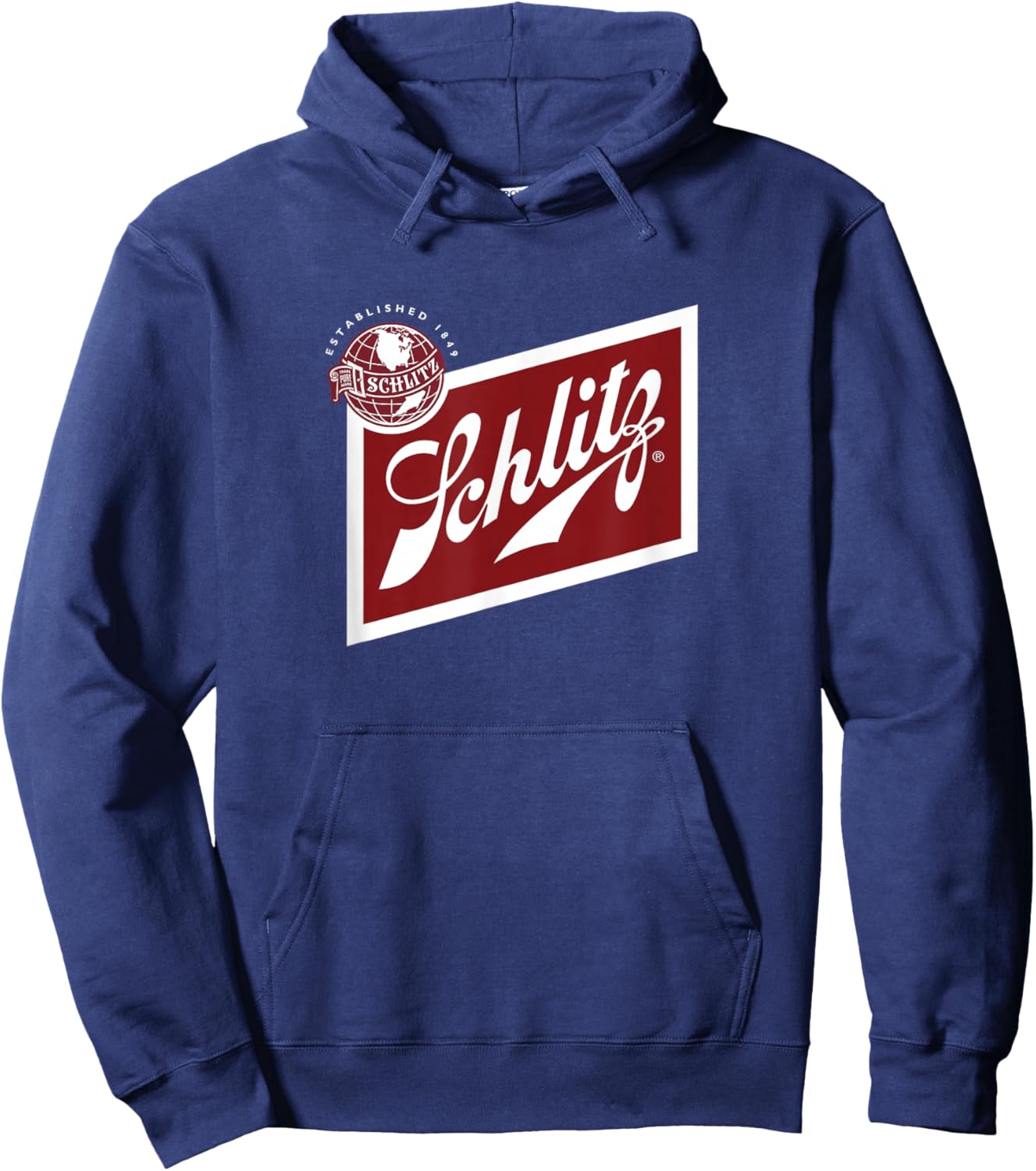 Schlitz Style - Pale Logo Hoodie - Hoodie | Navy