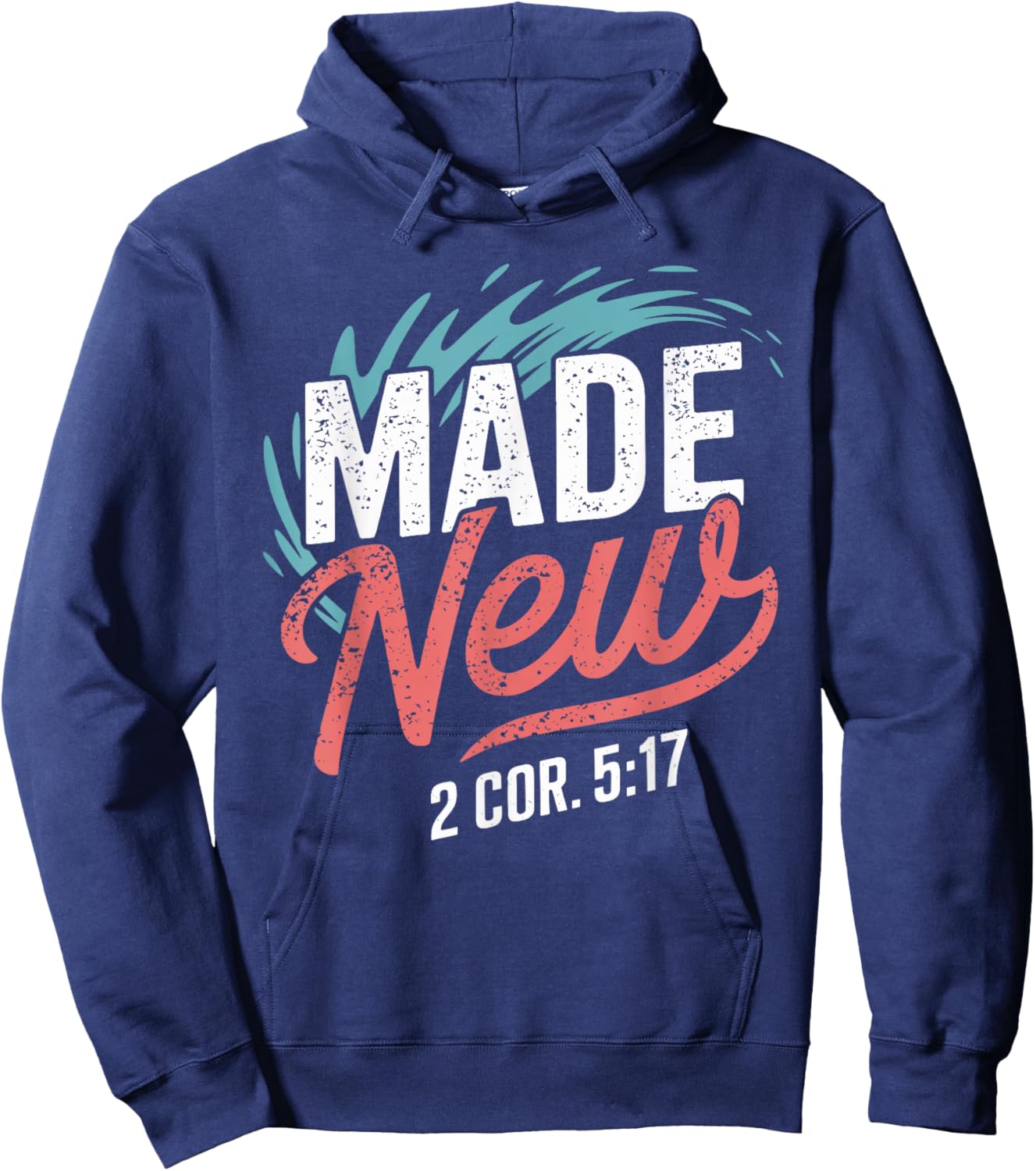 Made New Baptême Shirt Chemises chrétiennes pour le baptême des jeunes Hoodie - Hoodie | Navy