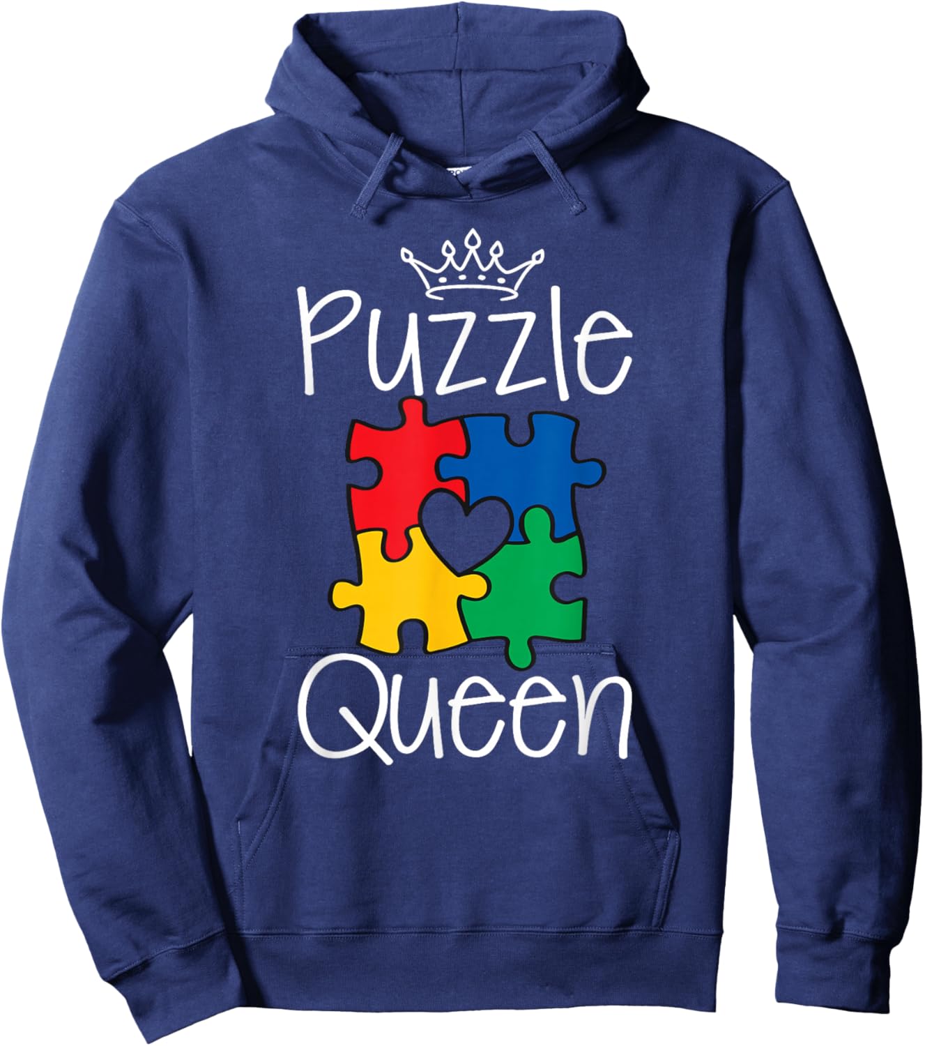 Funny Puzzle Queen Jigsaw Puzzle Lovers Dissectologist Hoodie - Hoodie | Navy