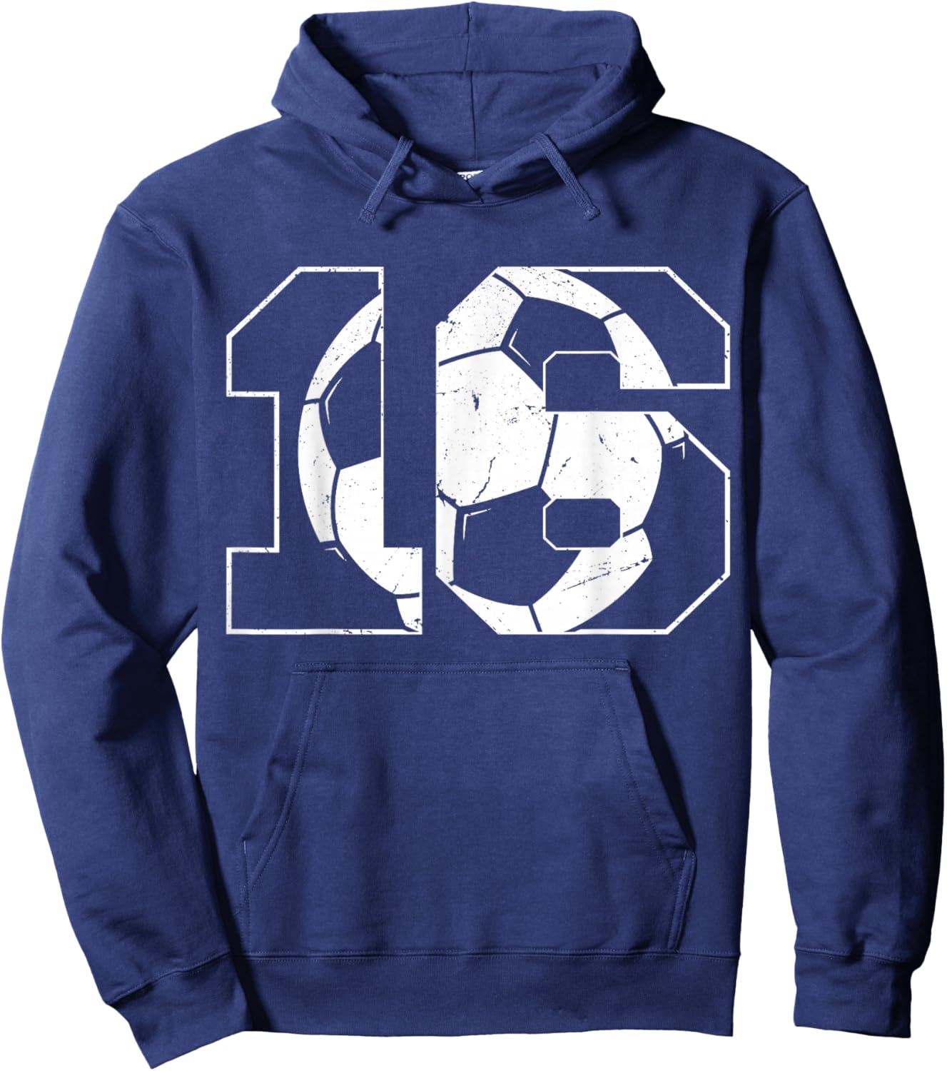 16th Birthday Boy Soccer Player Football 16 Years Old Hoodie - Hoodie | Navy