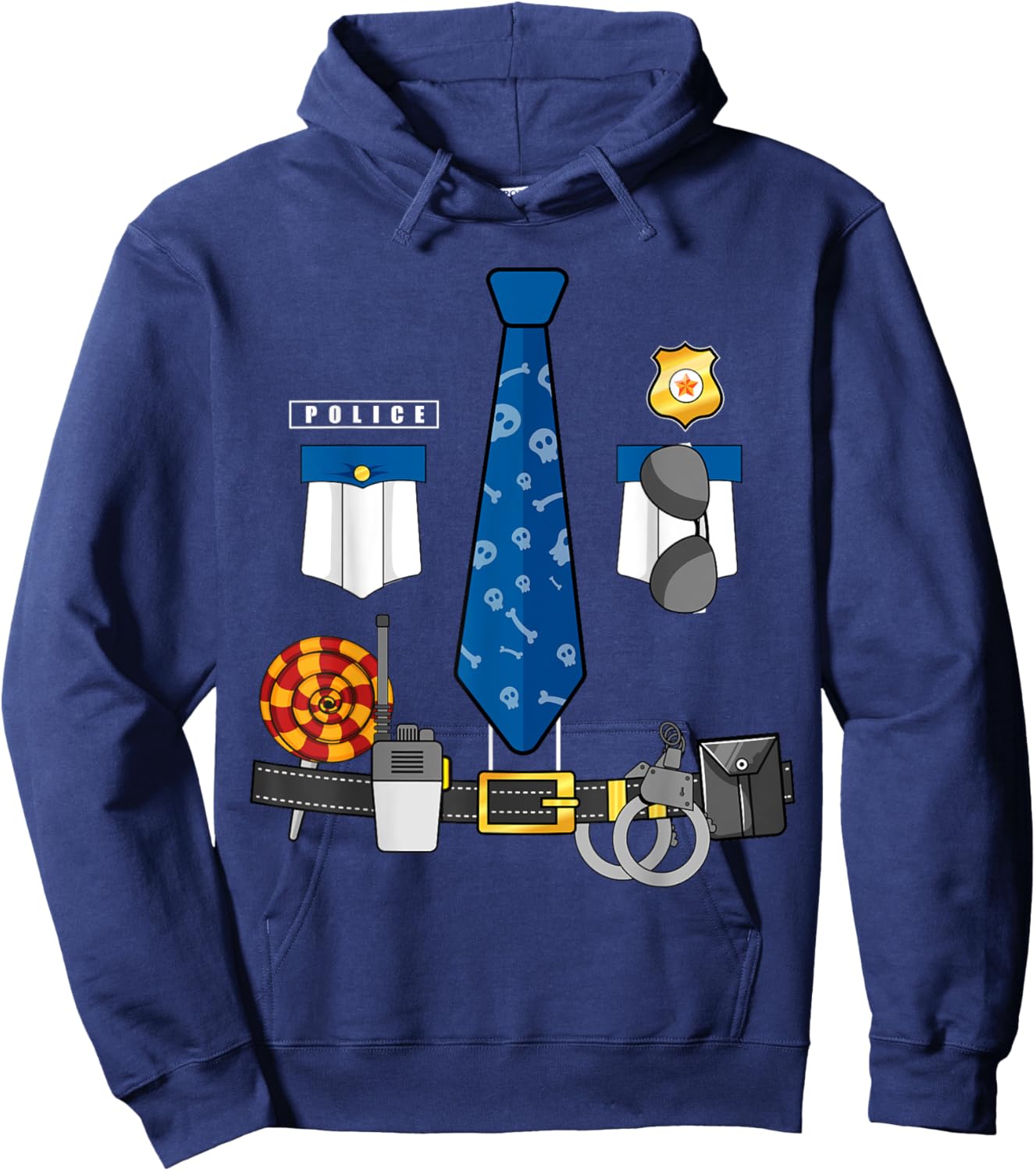 Police Officer Halloween Costume For Kids Boys Men Hoodie - Hoodie | Navy