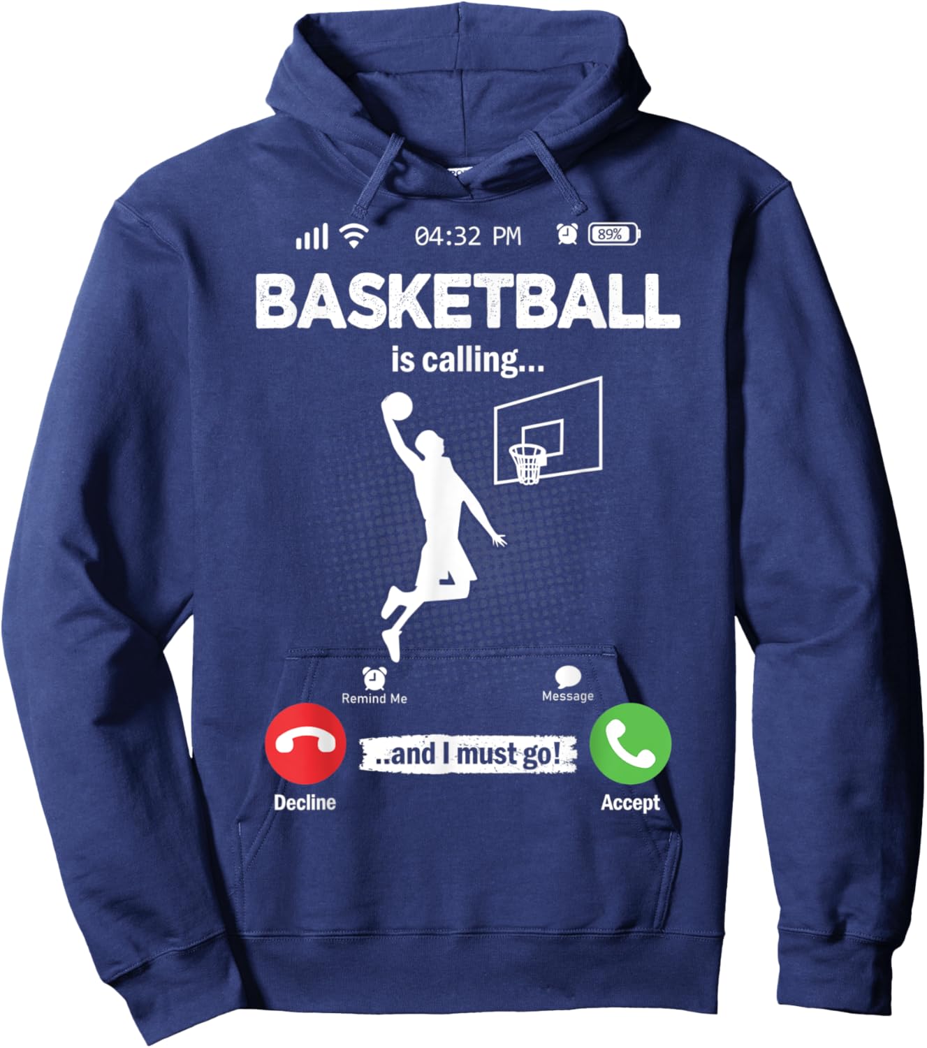 Basketball Is Calling I Must Go Hobby Basketball Hoodie - Hoodie | Navy
